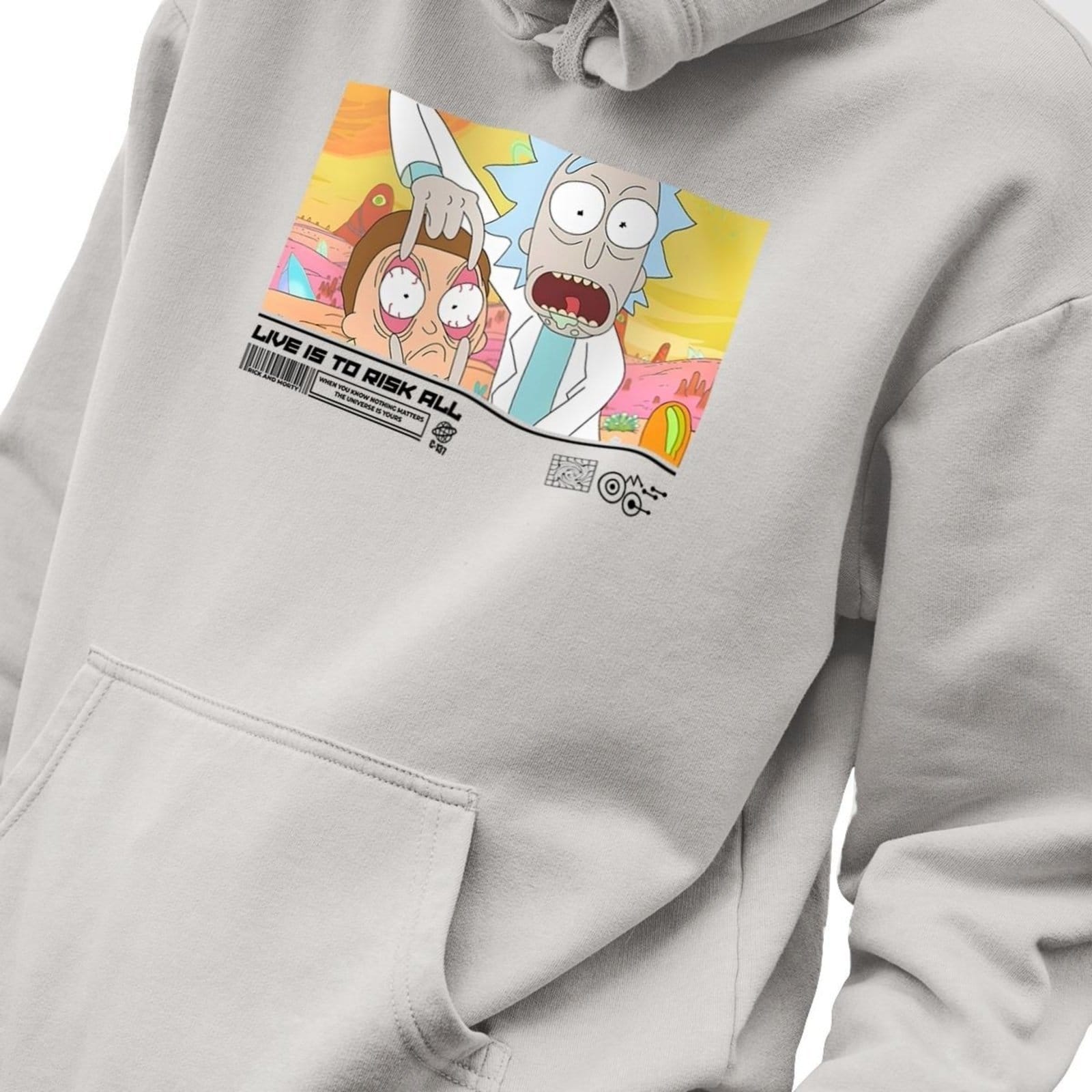 Blusa Moletom Estampado Masculino em Algodão 30.1 Rick and Morty Live is To Risk All
