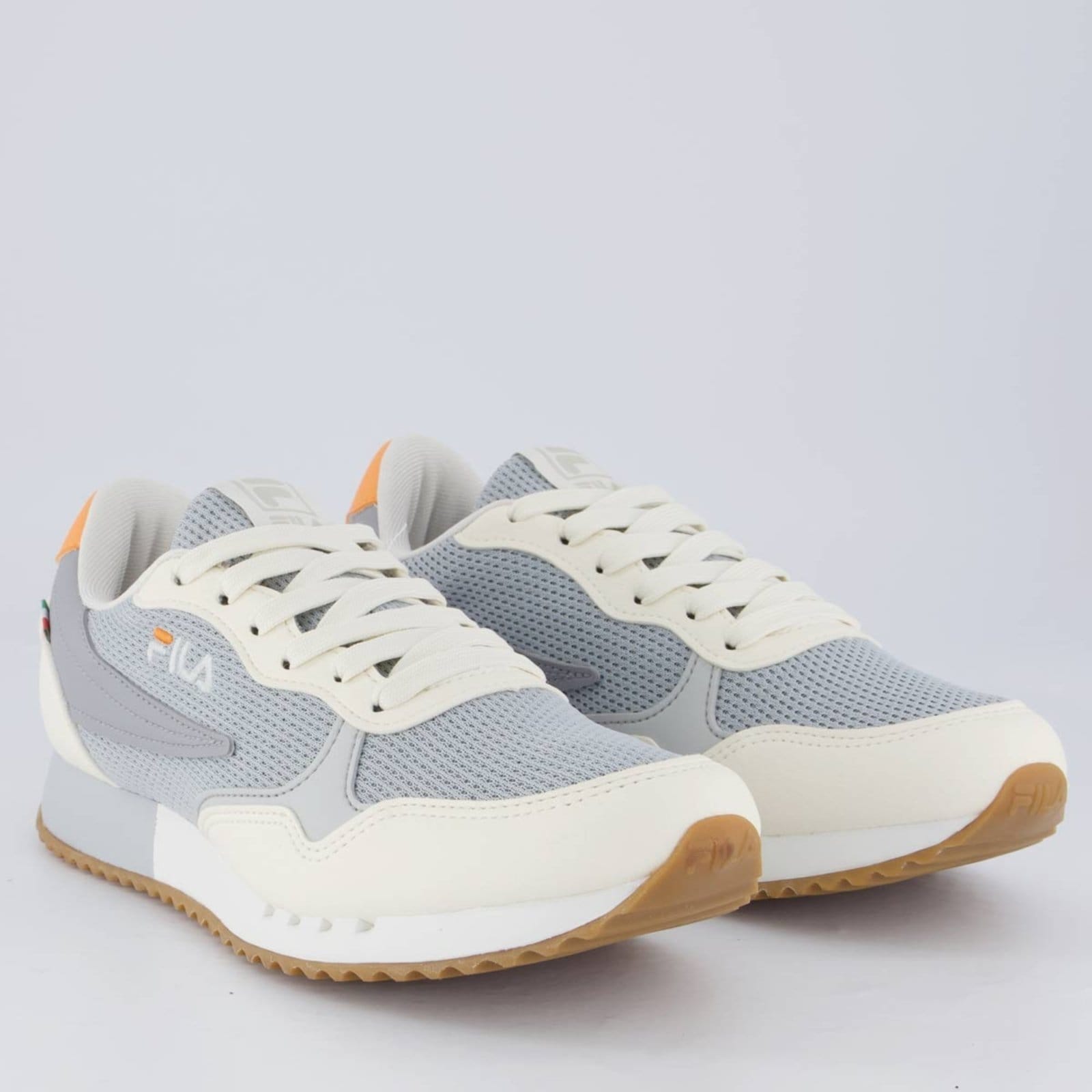 Vista 2 Tênis Fila Euro Jogger Sport II Feminino e Bege Fila cinza