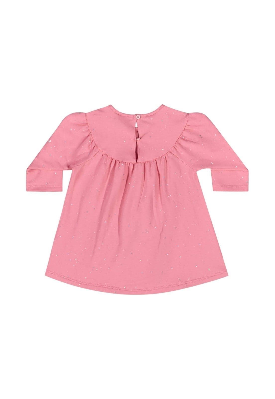 Vista 2 Infantil - Vestido Manga Longa com Glitter para Menina Quimby Quimby rosa