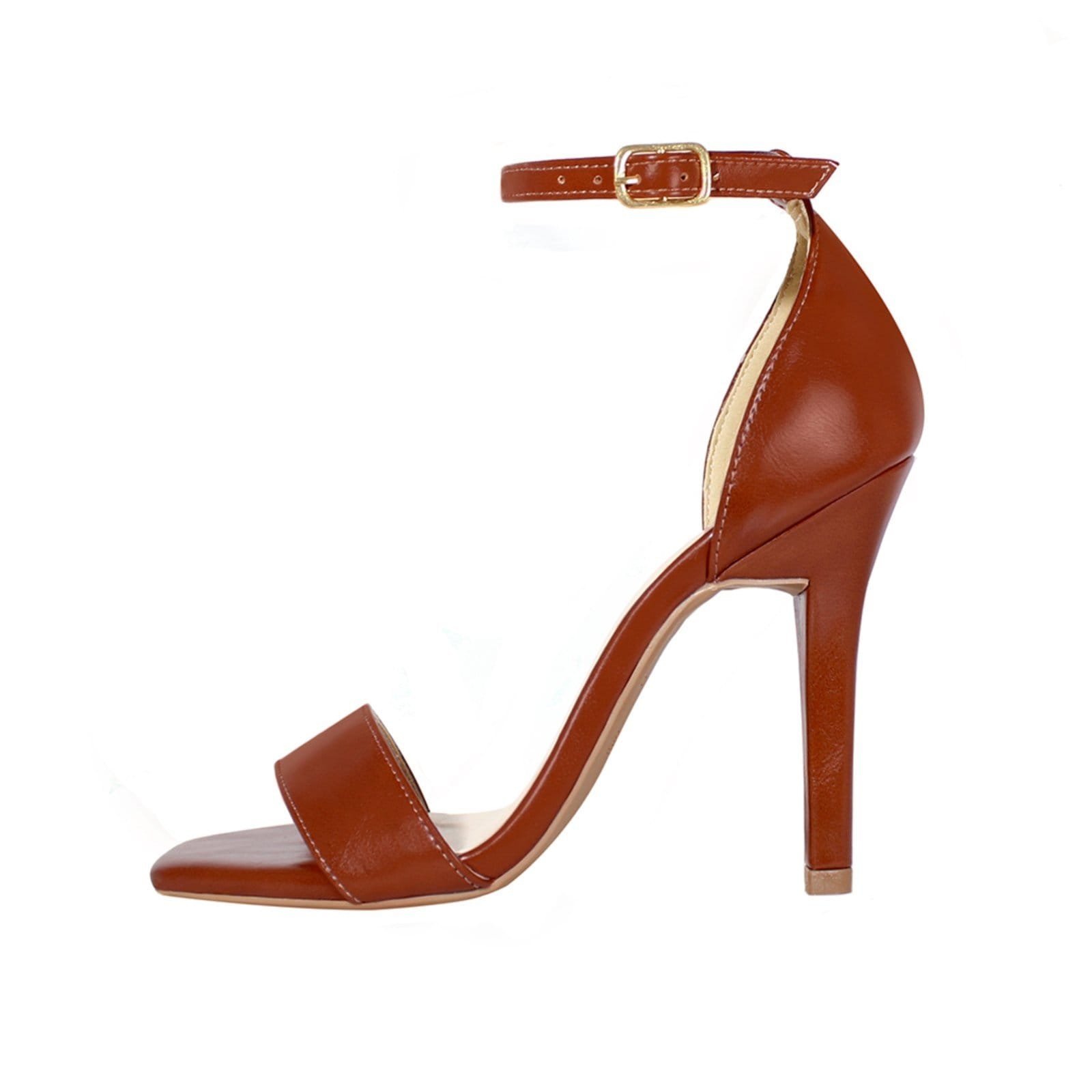 Vista 2 Sandália Salto Alto Fino 12 cm Luiza Sobreira Whisky Mod. 2261 Luiza Sobreira marrom