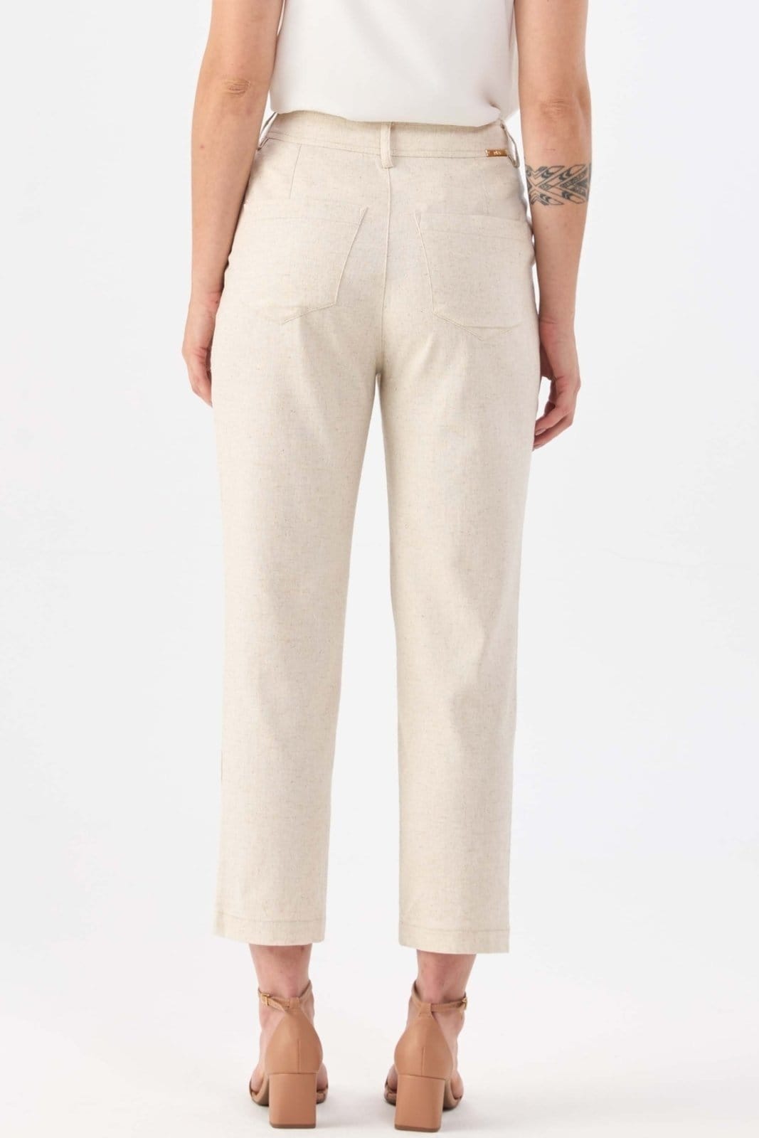 Calça PKS Alfaiataria Reta Linho Natural