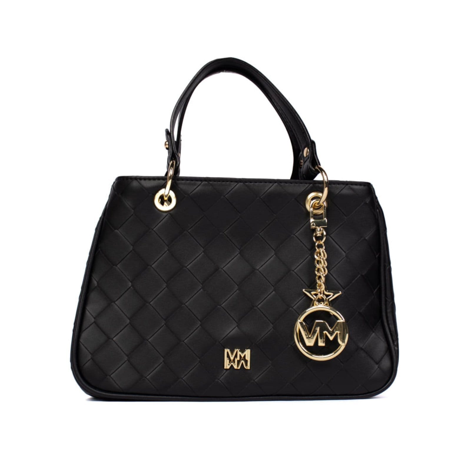 Vista principal Bolsa Feminina Via Marte Tote Napa Texturizada Média Preta VIA MARTE preto