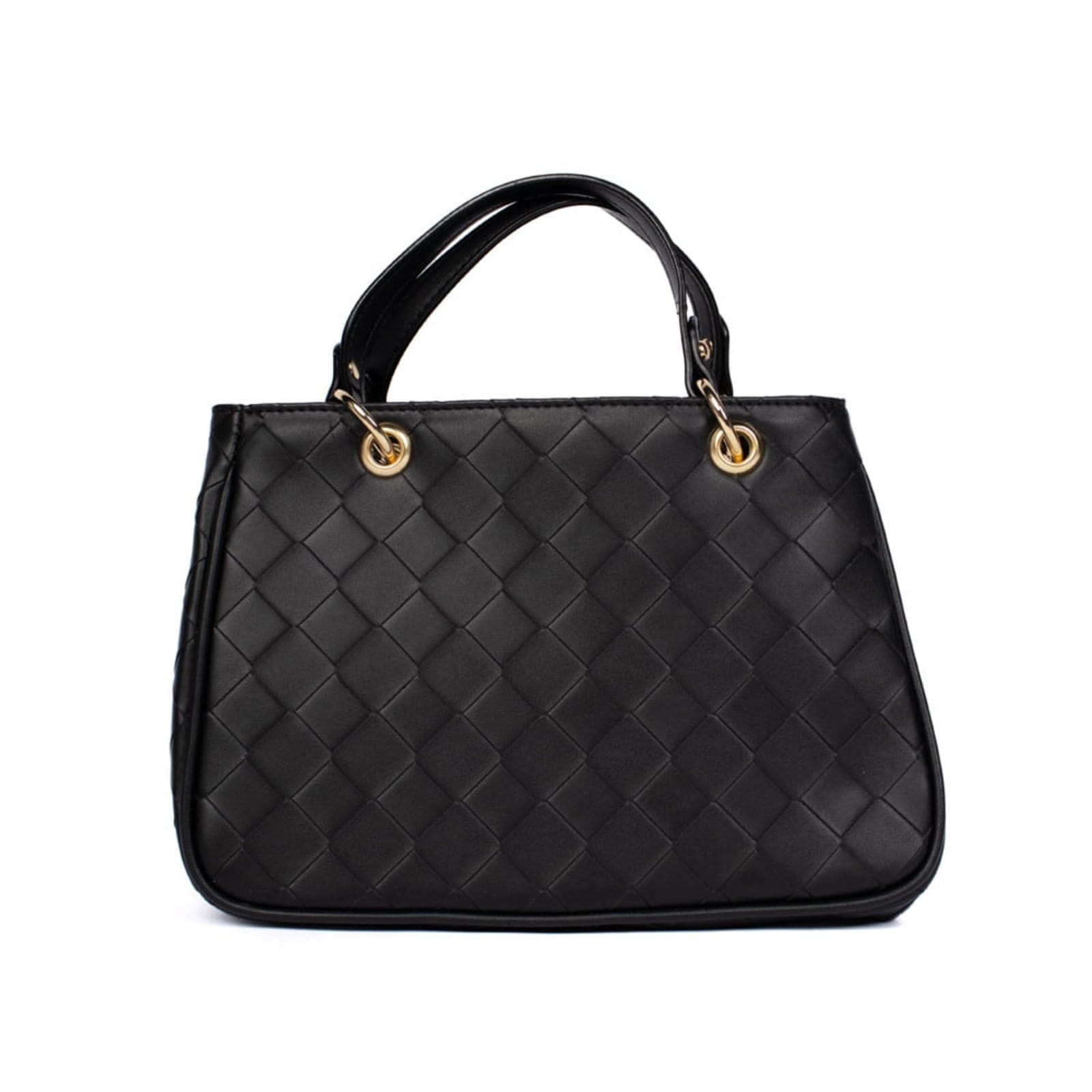 Vista 2 Bolsa Feminina Via Marte Tote Napa Texturizada Média Preta VIA MARTE preto