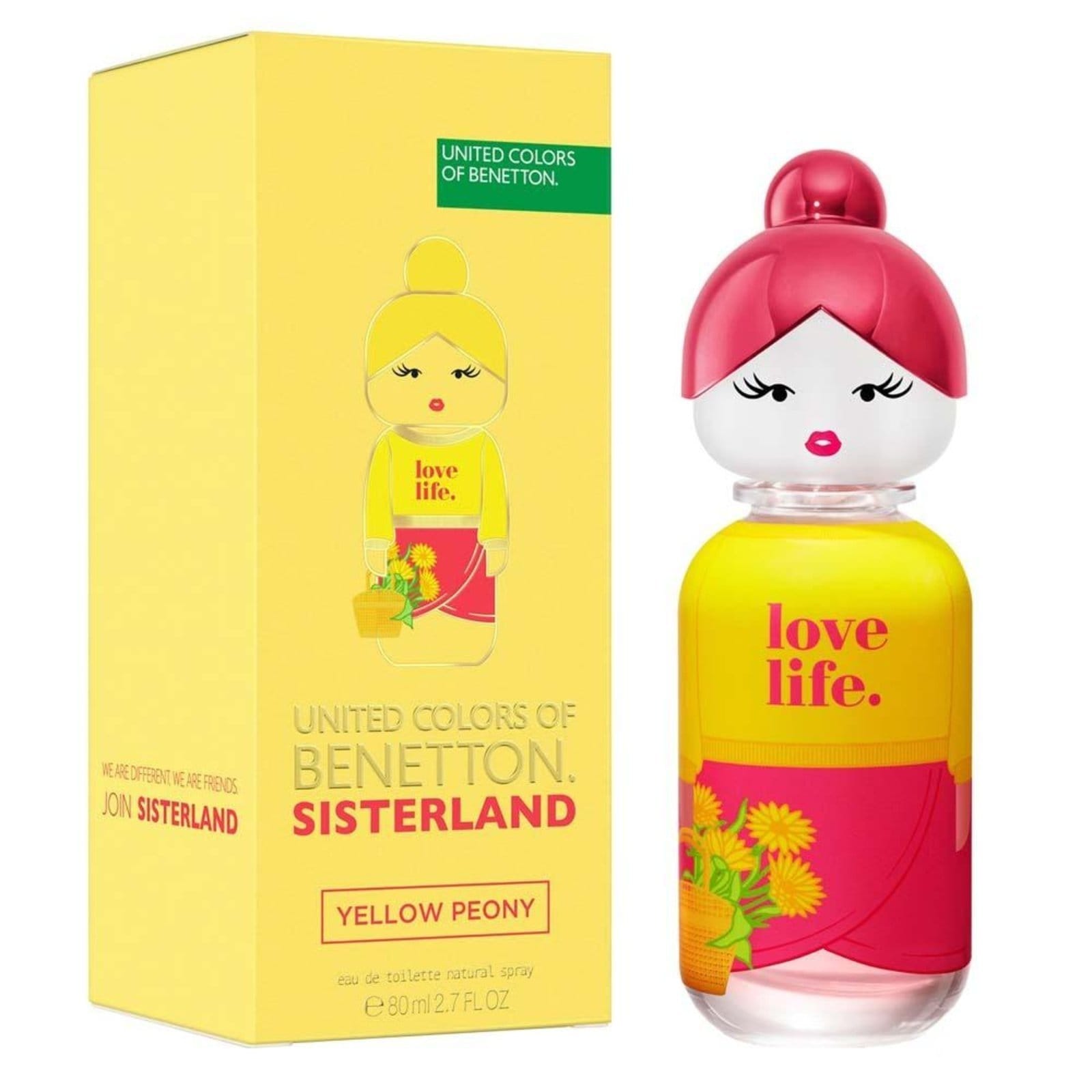 Vista 2 Sisterland Yellow Peony Benetton Perfume Feminino Eau de Toilette Incolor Benetton incolor yellow