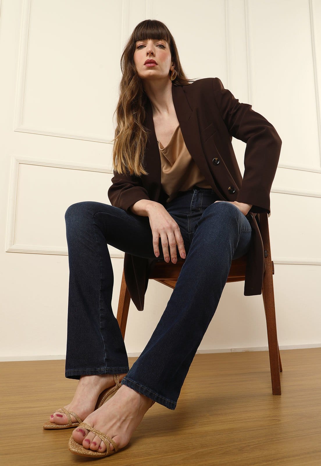 Calça Jeans Forum Bootcut Estonada Azul-Marinho