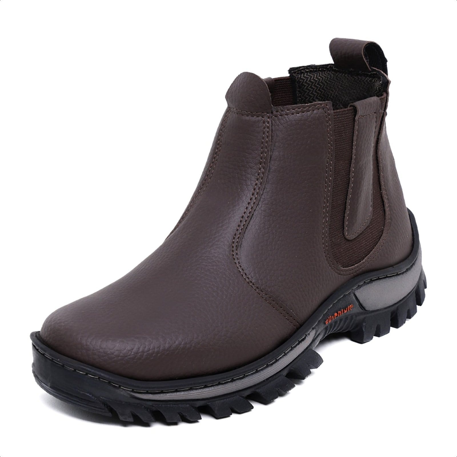 Vista 2 Botina Masculina Bota Segurança Trabalho Adventure Café Lavini Shoes marrom