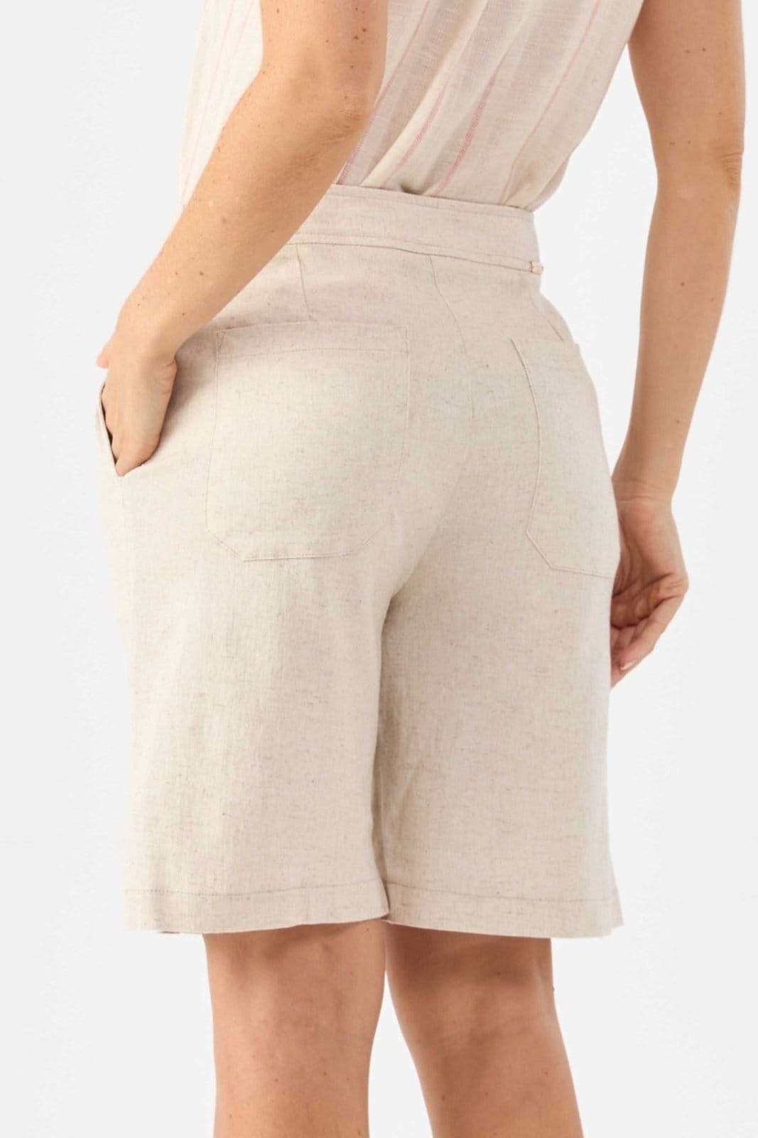 Bermuda PKS Alfaiataria Linho Natural