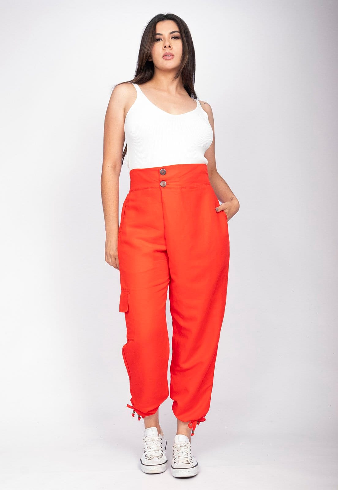 Vista 2 Calça Lisle Cargo Amazonia Vital Viscose Amazonia Vital laranja