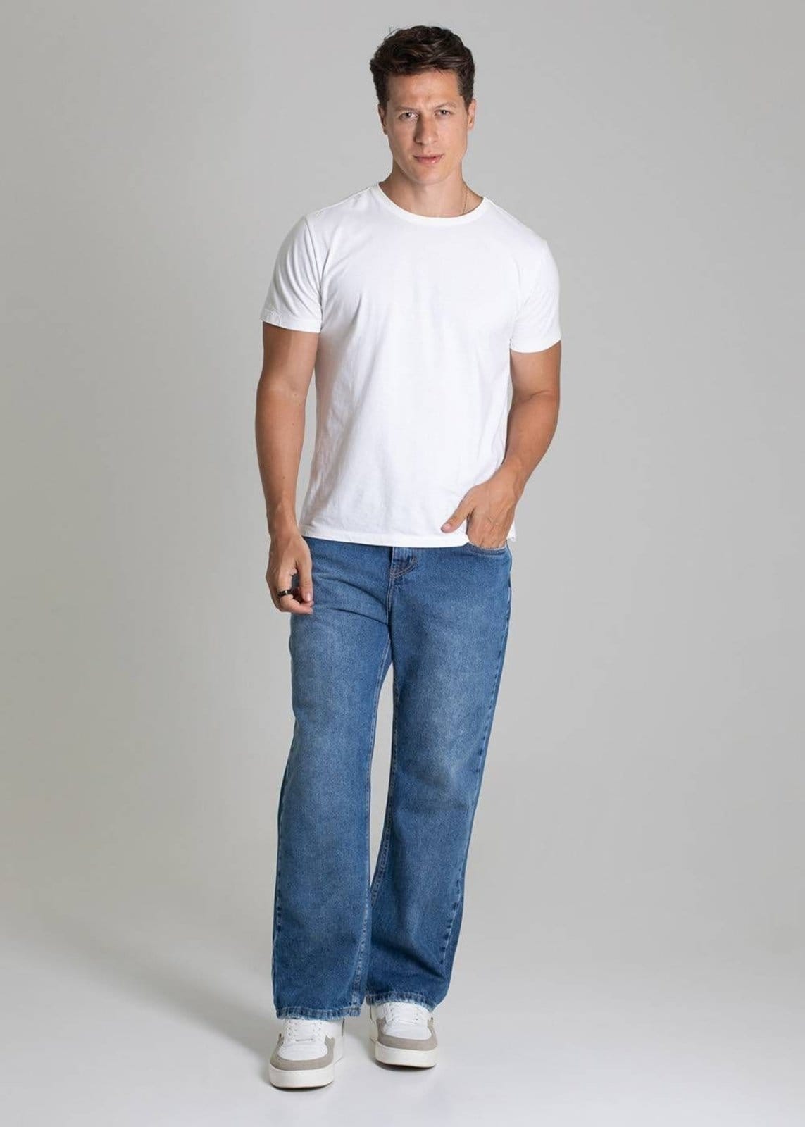 Vista 2 Calça Jeans Sawary Baggy - 279306 Sawary azul