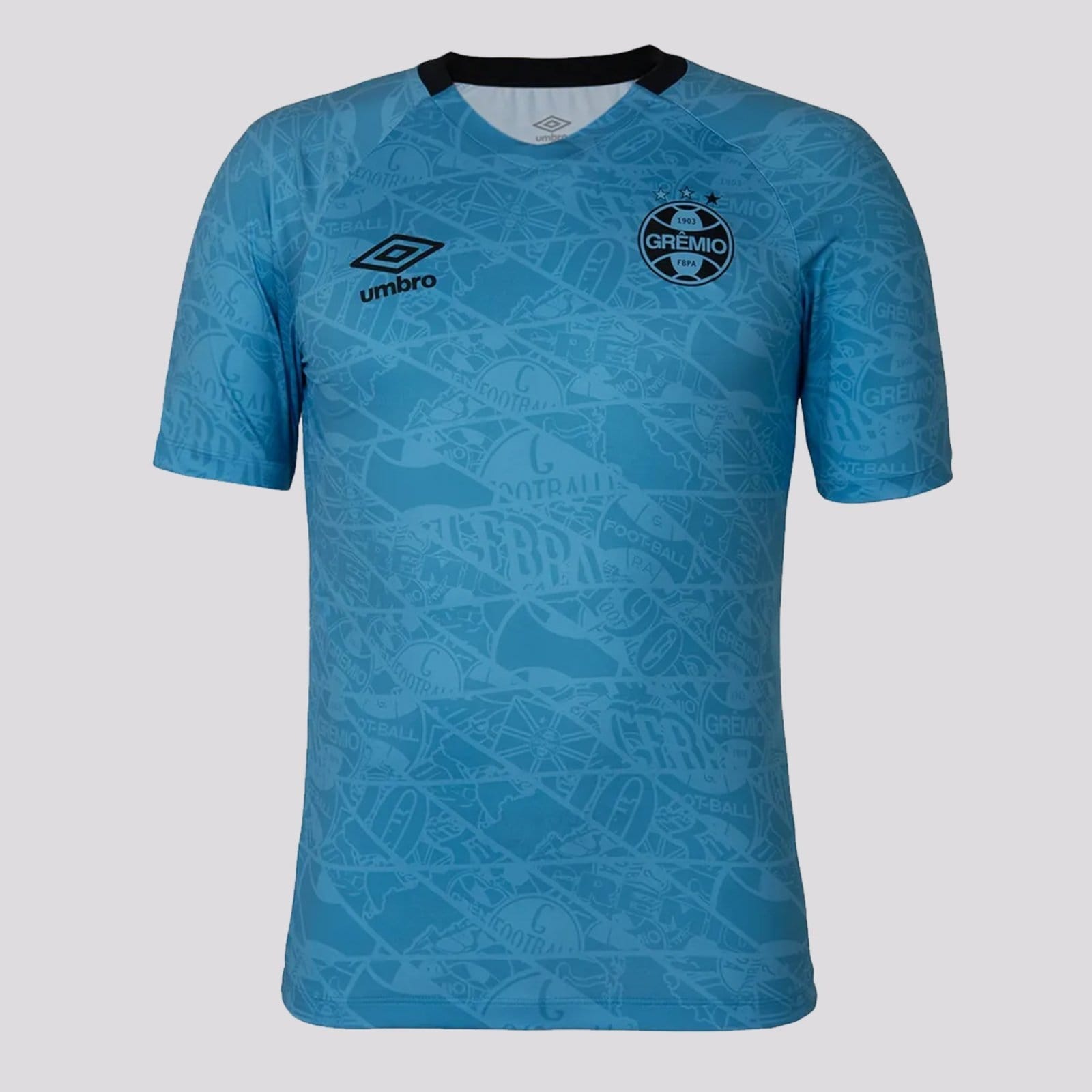Camisa Umbro Grêmio Aquecimento 2025 e Preta