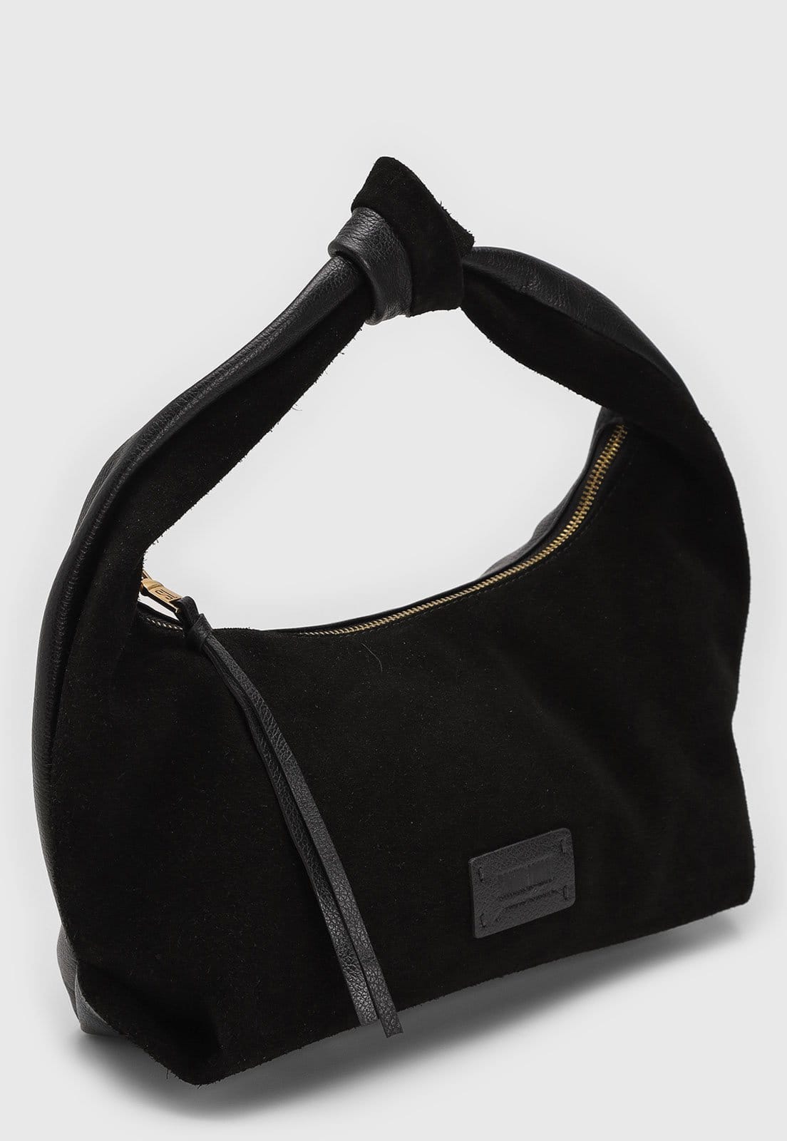 Vista 2 Bolsa Tiracolo Santa Lolla Suede Preta Santa Lolla preto