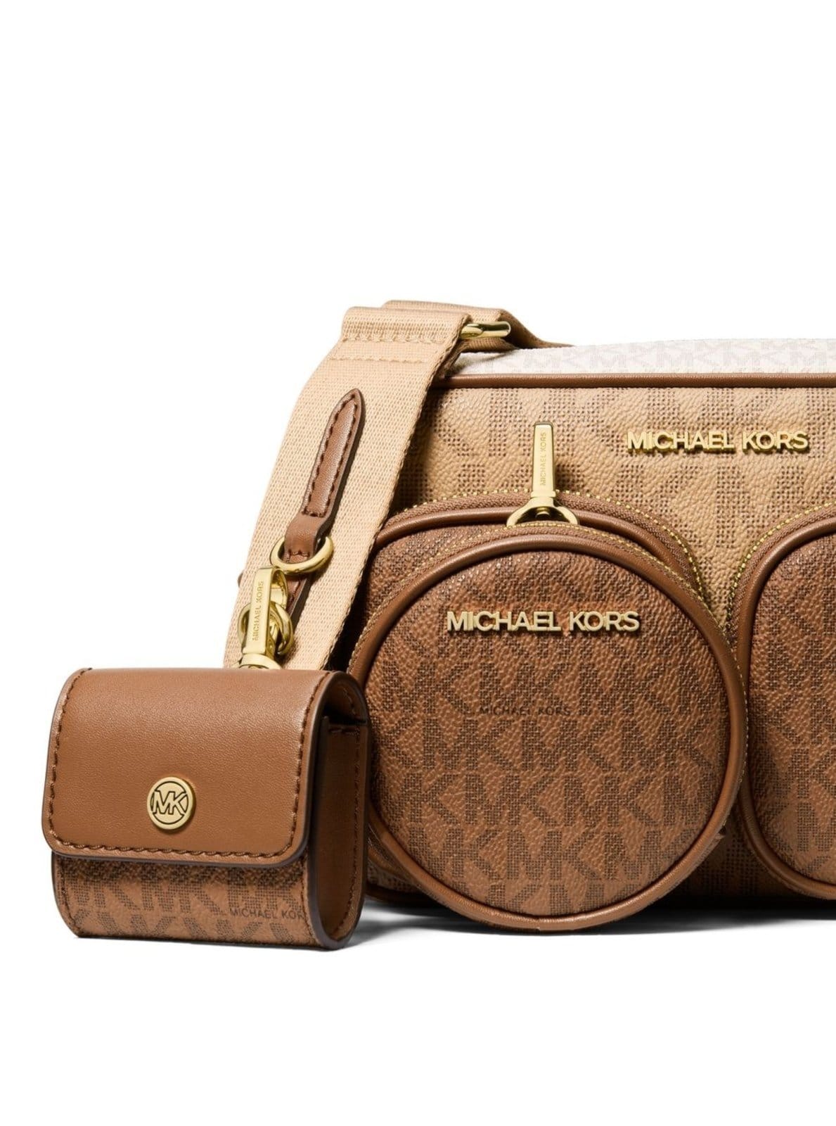 Vista 2 Bolsa Transversal Jet Set Logo Média 35S5gttc2b260 Michael Kors caramelo