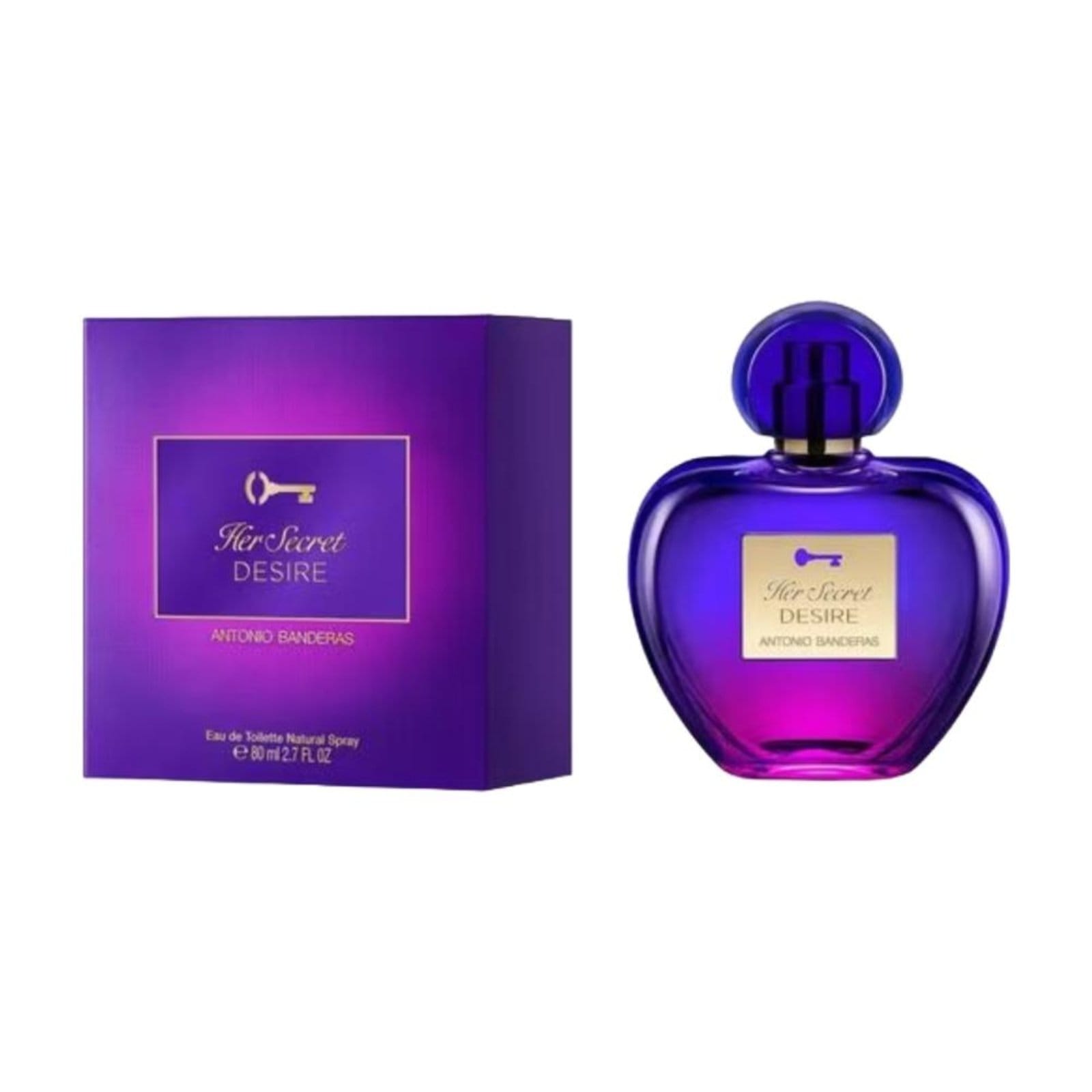 Vista 2 Her Secret Desire Antonio Bandeiras Feminino Eau de Toilette 80 ml Antonio Banderas incolor
