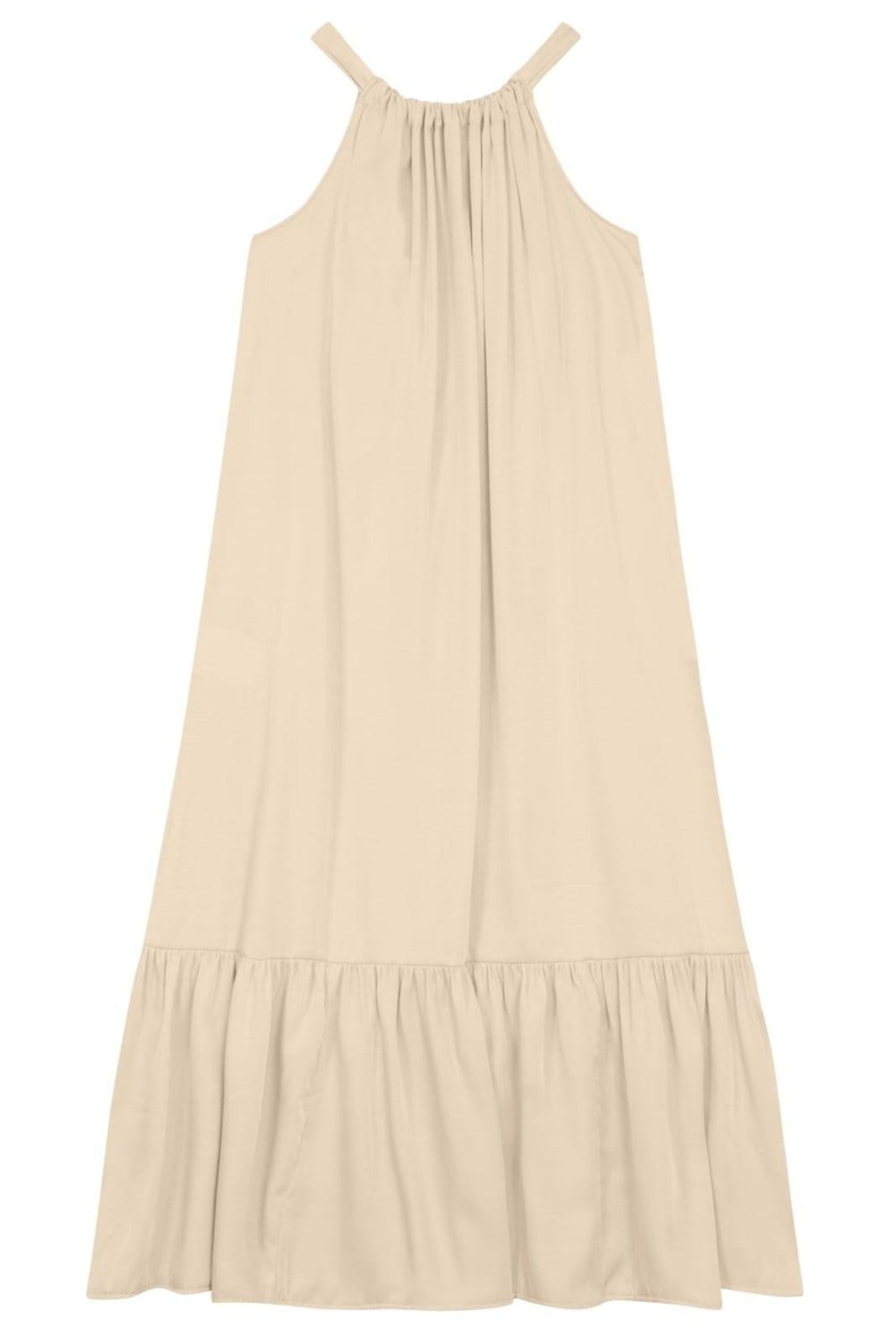 Vista 2 Vestido feminino longo de cetim Essendi -Natural Off-white Essendi off-white natural