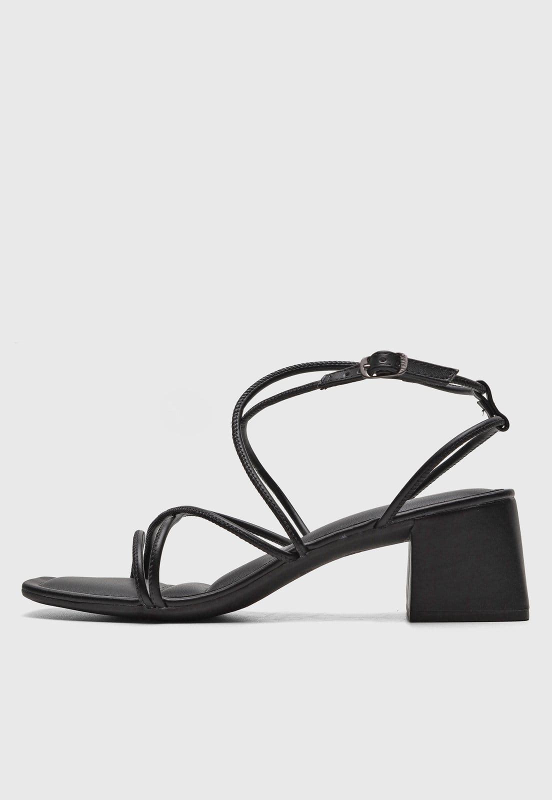 Sandália Via Uno Tiras Preta