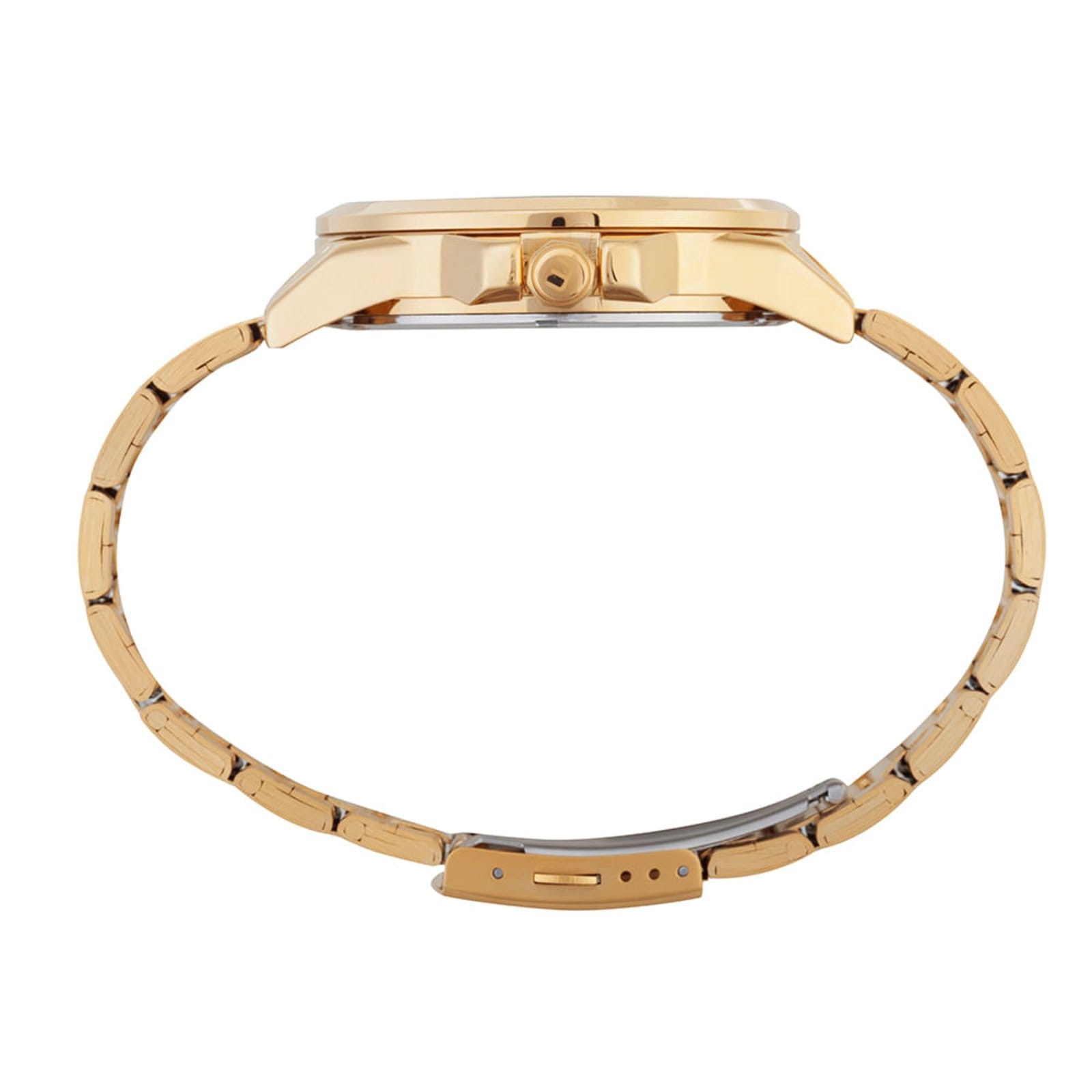 Vista 2 Relógio Masculino Mostrador 3D Calendário Mondaine dourado