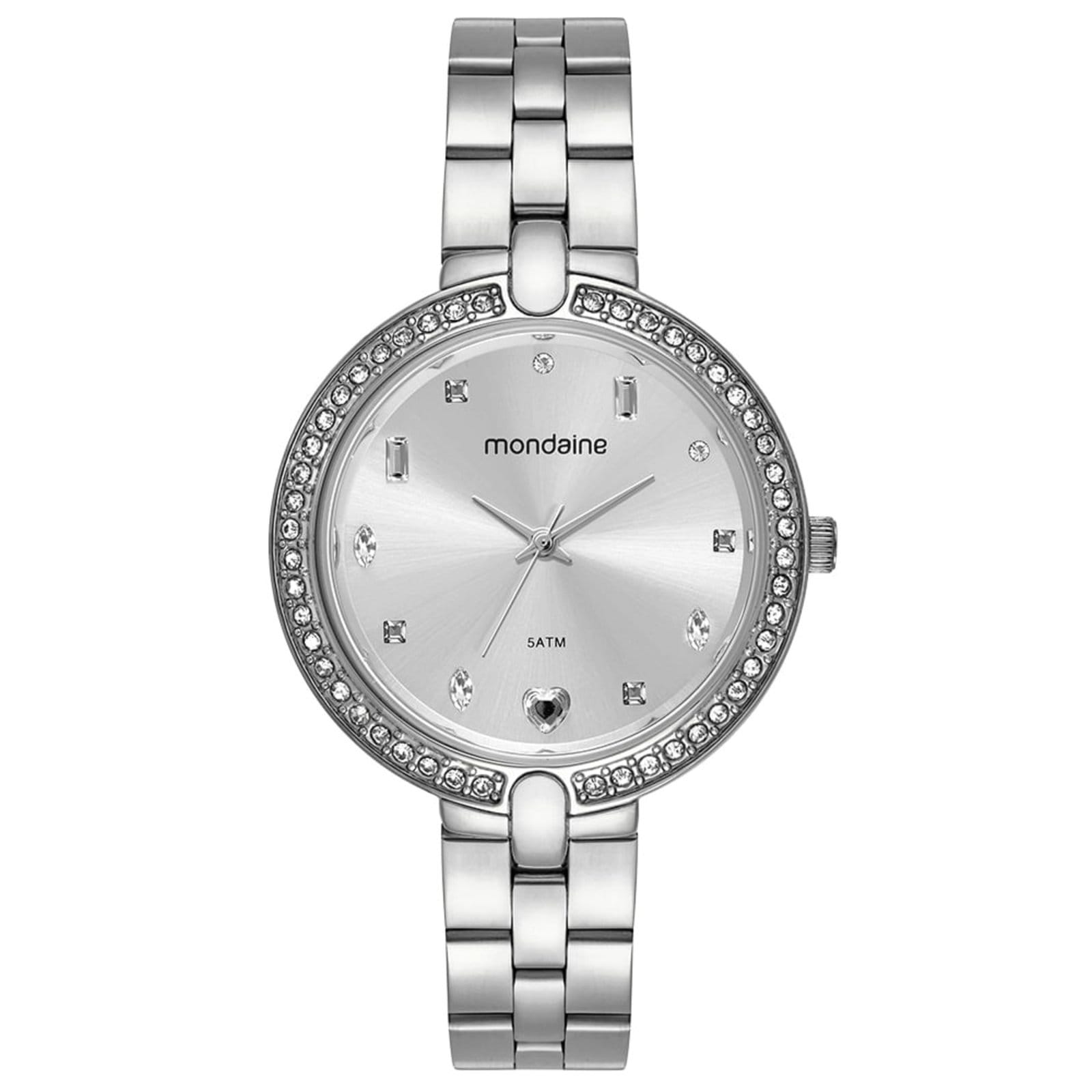 Relógio Feminino Mondaine Pulseira Aço Cristais
