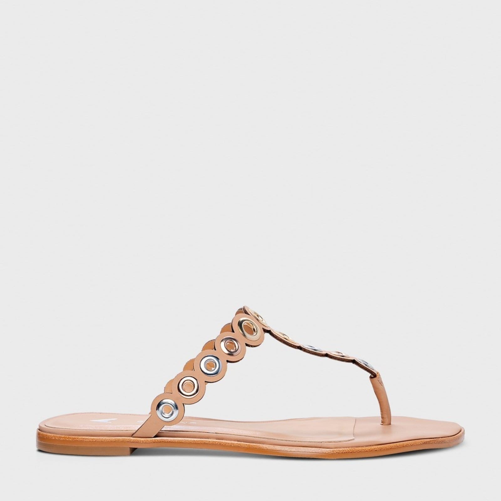 Chinelo Flat Carrano 699030 Marrom Claro