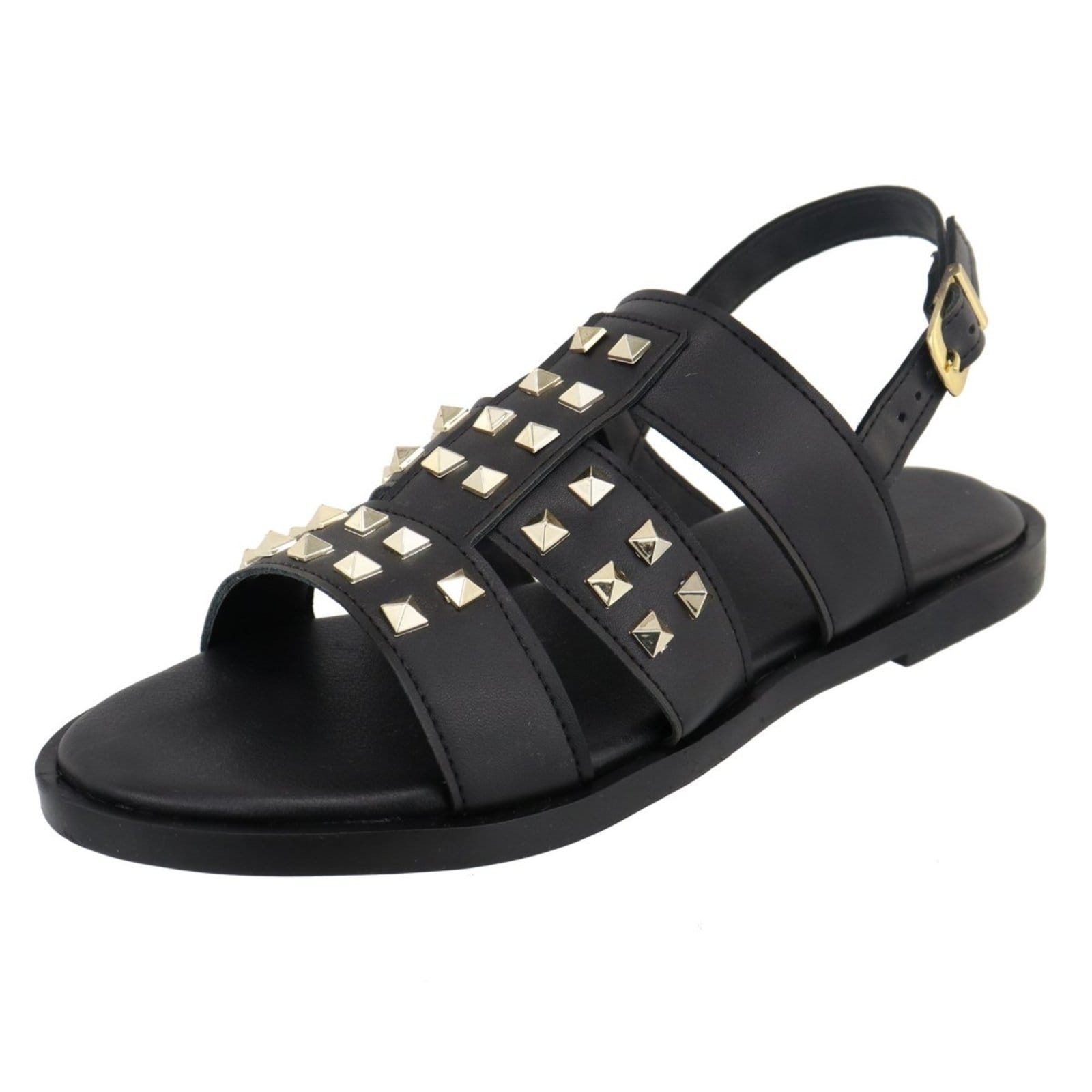 Rasteira Sandália Feminina Piramides Lançamento Preta