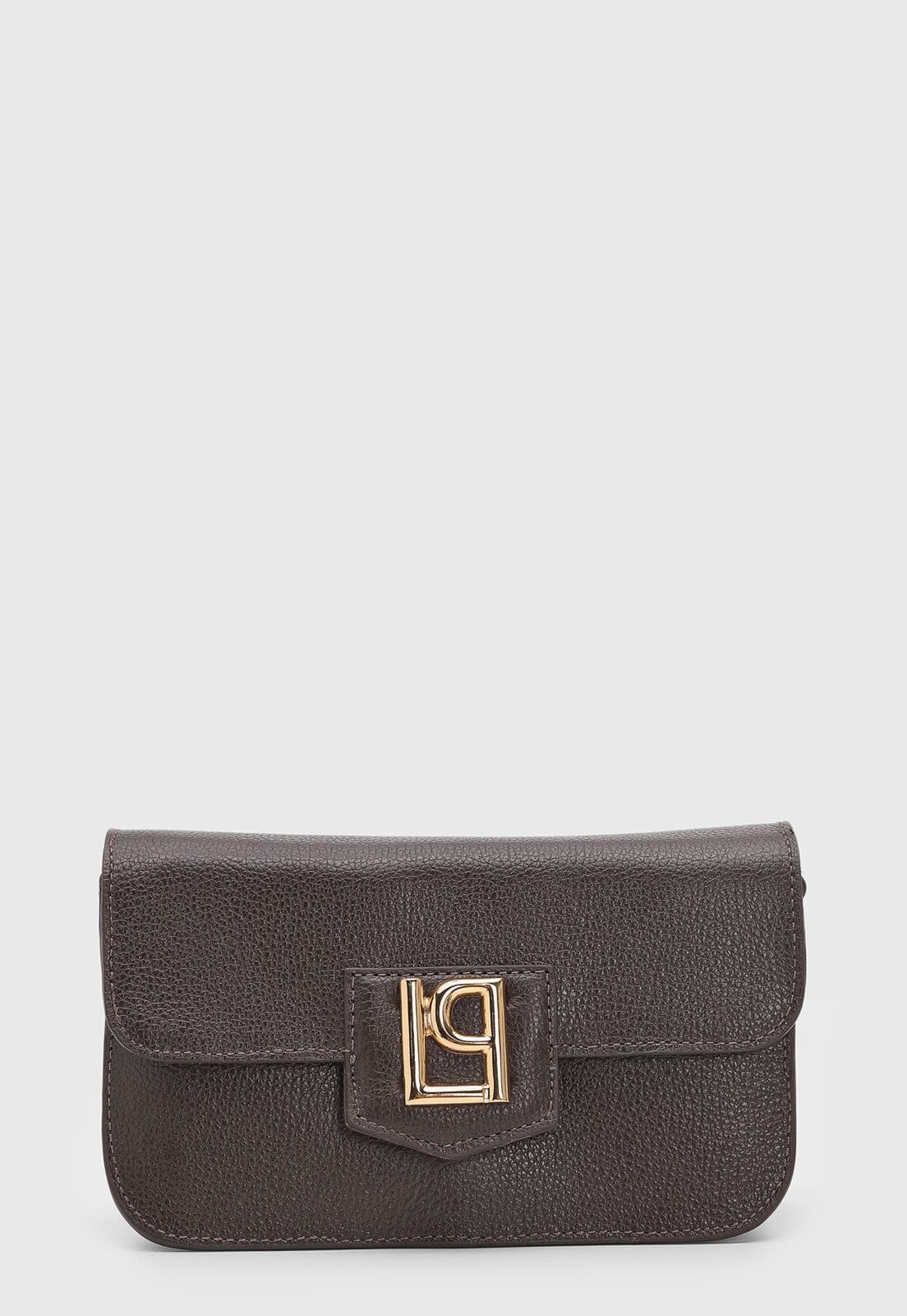 Bolsa Feminina Lança Perfume Fecho Metálico Escuro