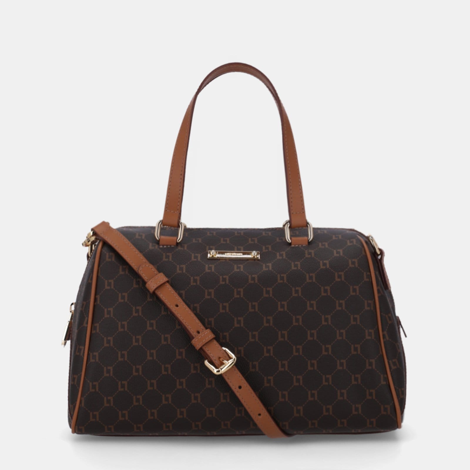 Bolsa Monograma Mocca Média - 10001067 Luz Da Lua Marrom