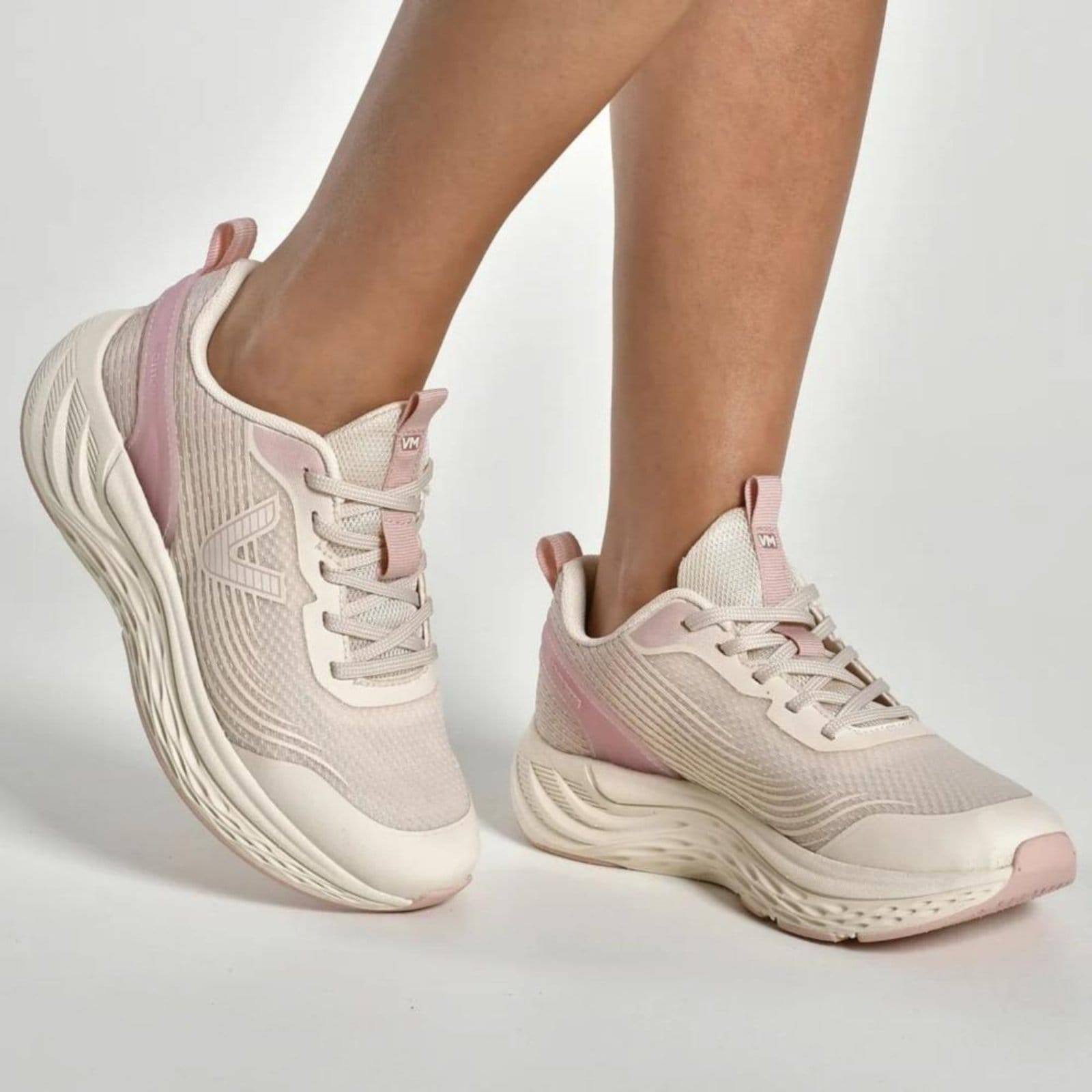 Vista 2 Tênis Running Via Marte Feminino 324-001 Rosa Incolor VIA MARTE incolor rosa