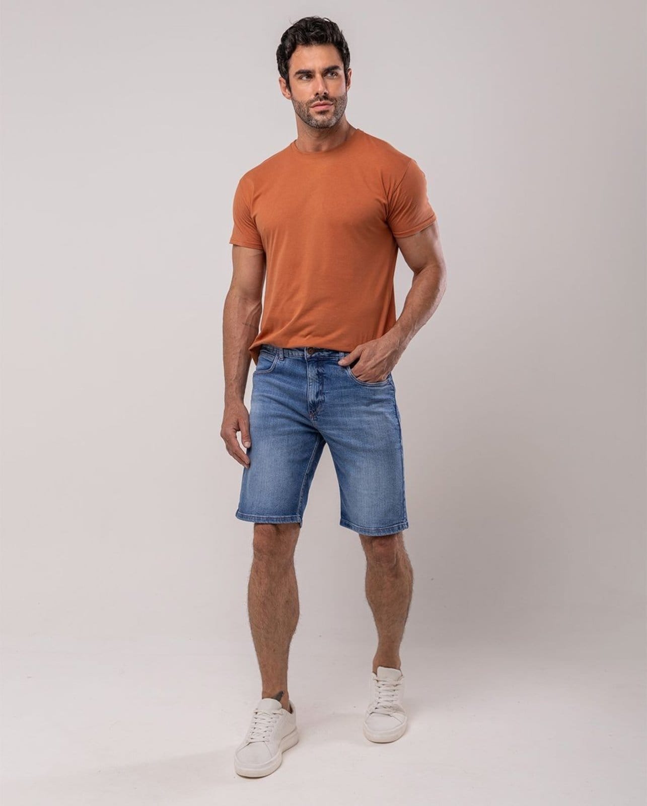 Bermuda Slim Fit Masculina 24583 Sky