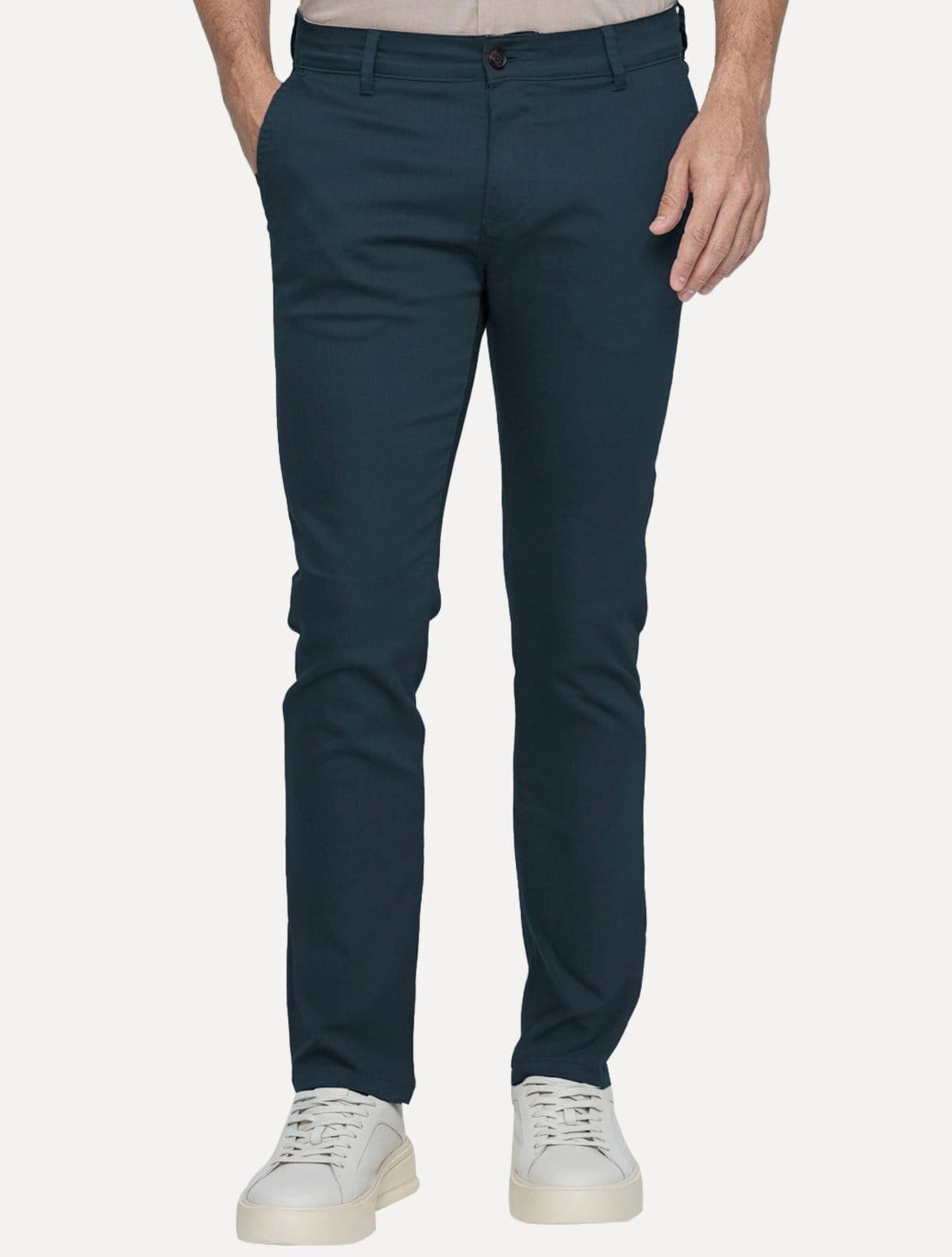 Calça King & Joe Sarja Masculina Slim Plaid