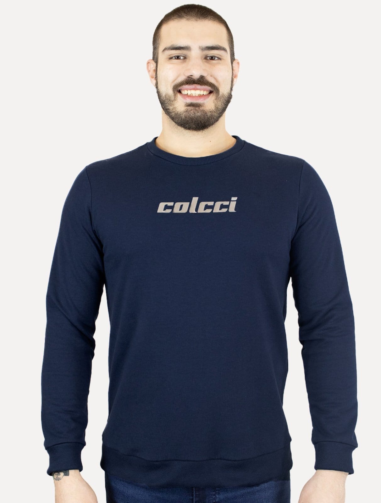 Moletom Colcci Masculino Comfort Crewneck Mirrored Logo