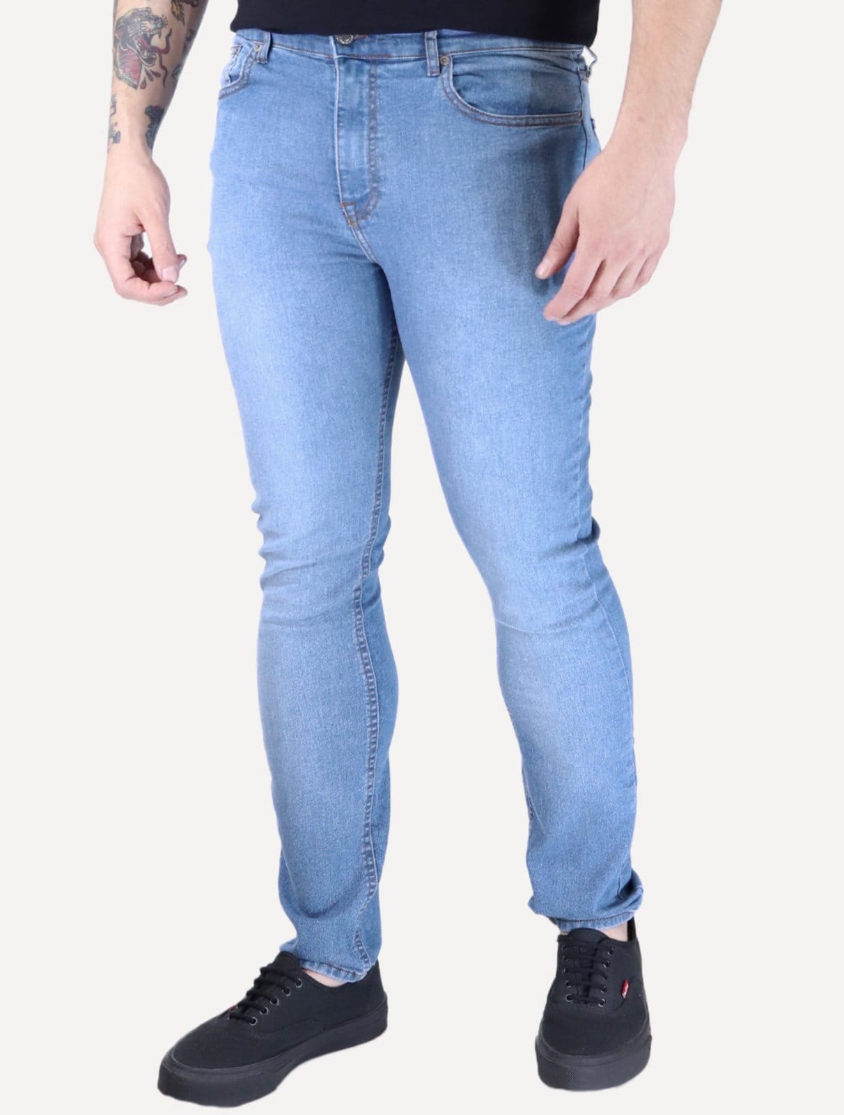 Calça Tommy Jeans Masculina Skinny Simon Denim Azul Claro
