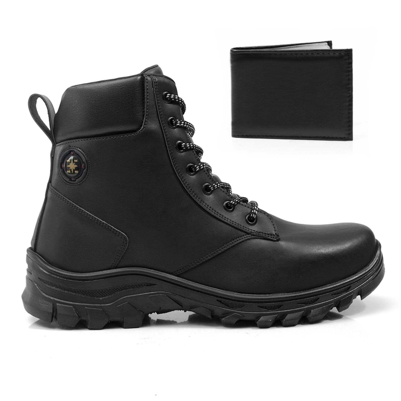 Kit Bota Com Carteira Casual Épico Adventure Masculina Cadarço Conforto