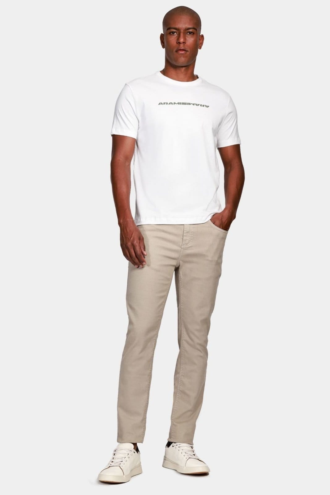 Vista 2 Calça Color Slim Flex And Dry Cáqui Aramis incolor