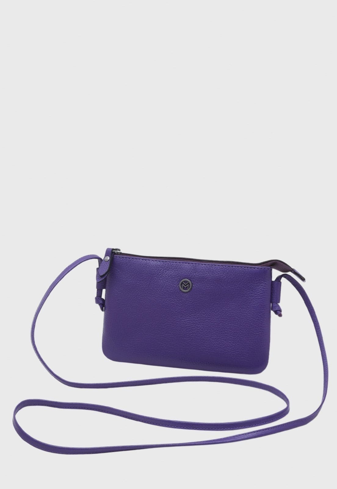 Bolsa Transversal de Couro Mariart Onix Blueberry