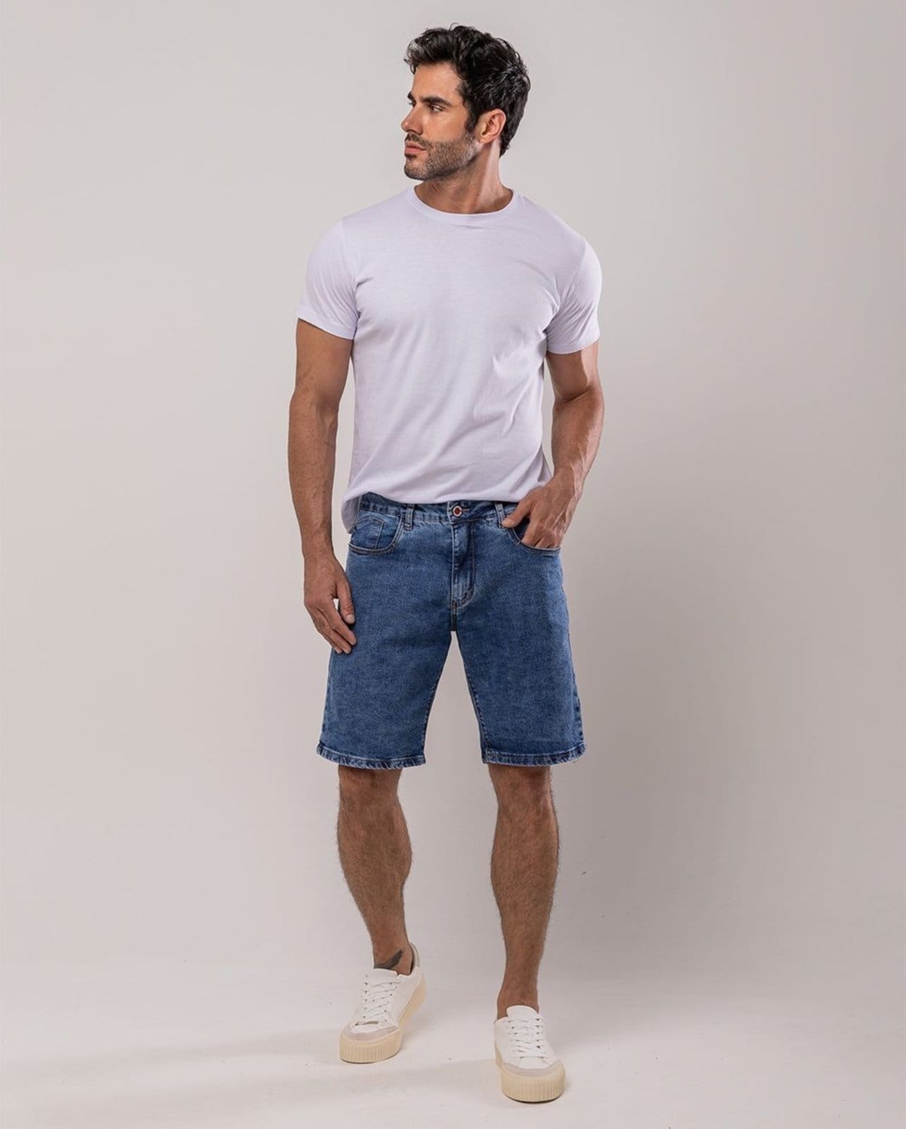 Bermuda Slim Fit Masculina 24642 Sky