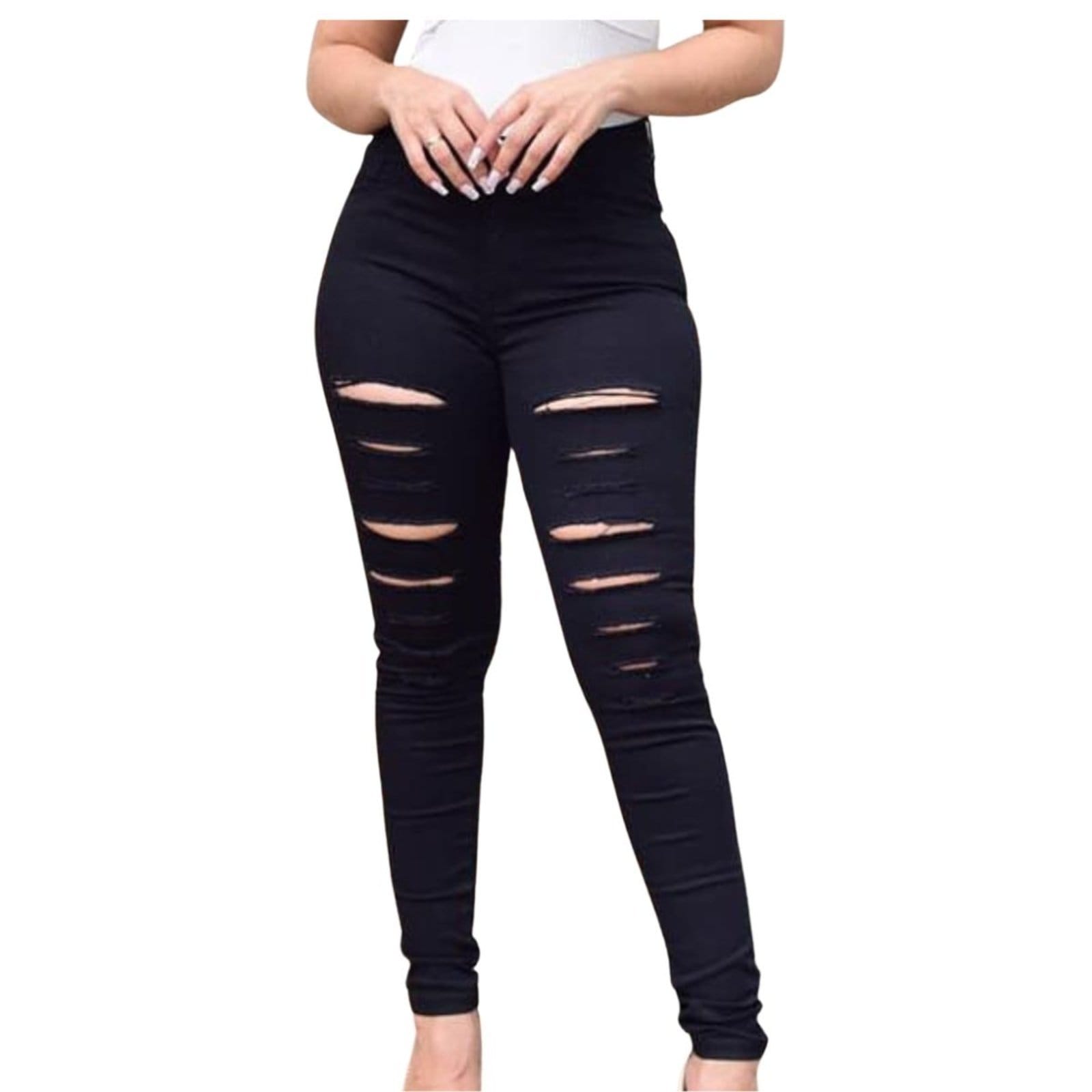 Vista principal Calça Múmia Moda Feminina Destroyid Jeans Loka preto