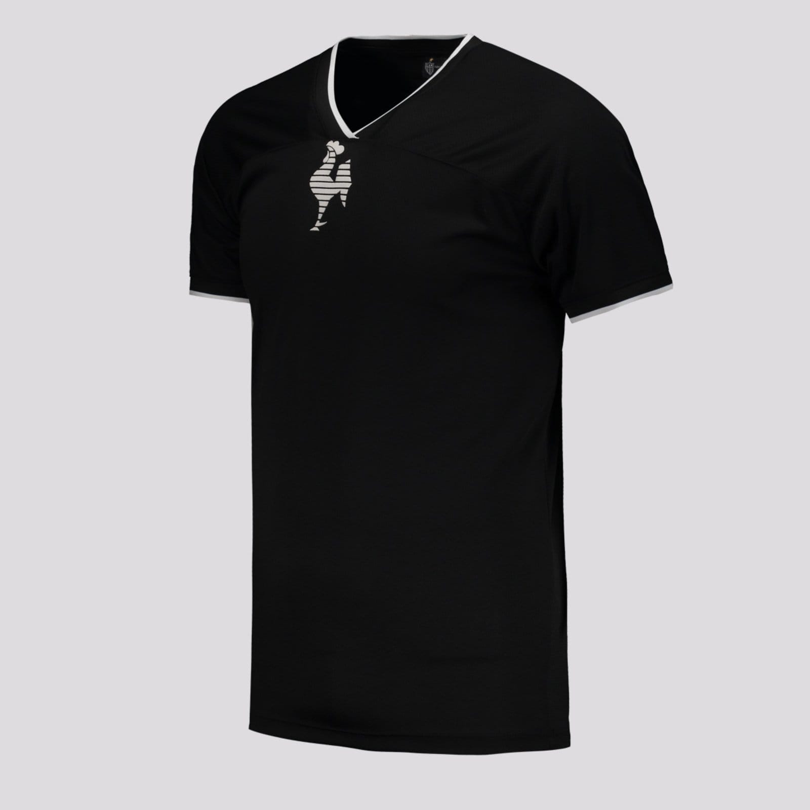 Vista 2 Camisa Atlético Mineiro Galo Preta e Branca Surf Center preto