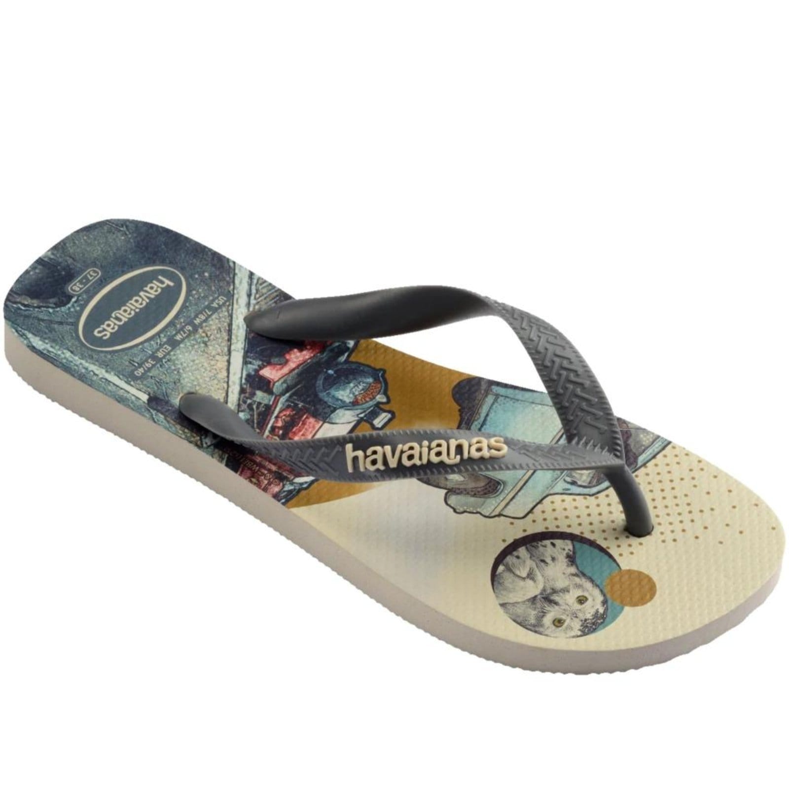 Chinelo Masculino Havaianas Harry Potter Palha/Cinza - 2