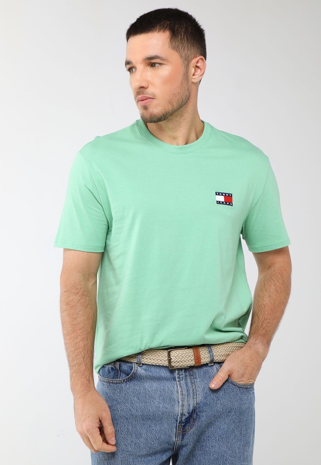 Camiseta Masculina Tommy Jeans TJM REG BADGE Tee Claro