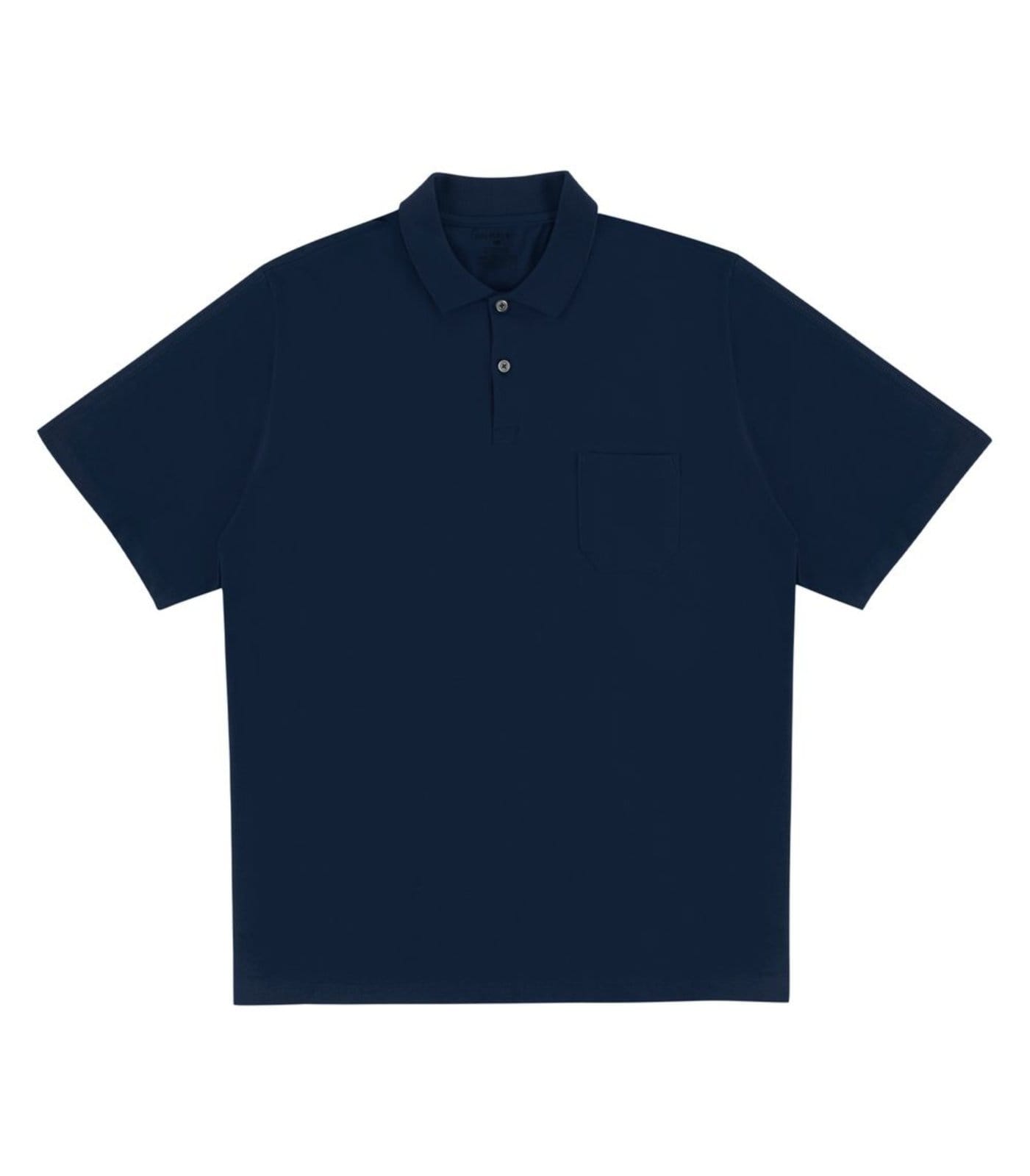 Vista principal Camisa Polo Plus Size Masculina Diametro Diametro basicos azul