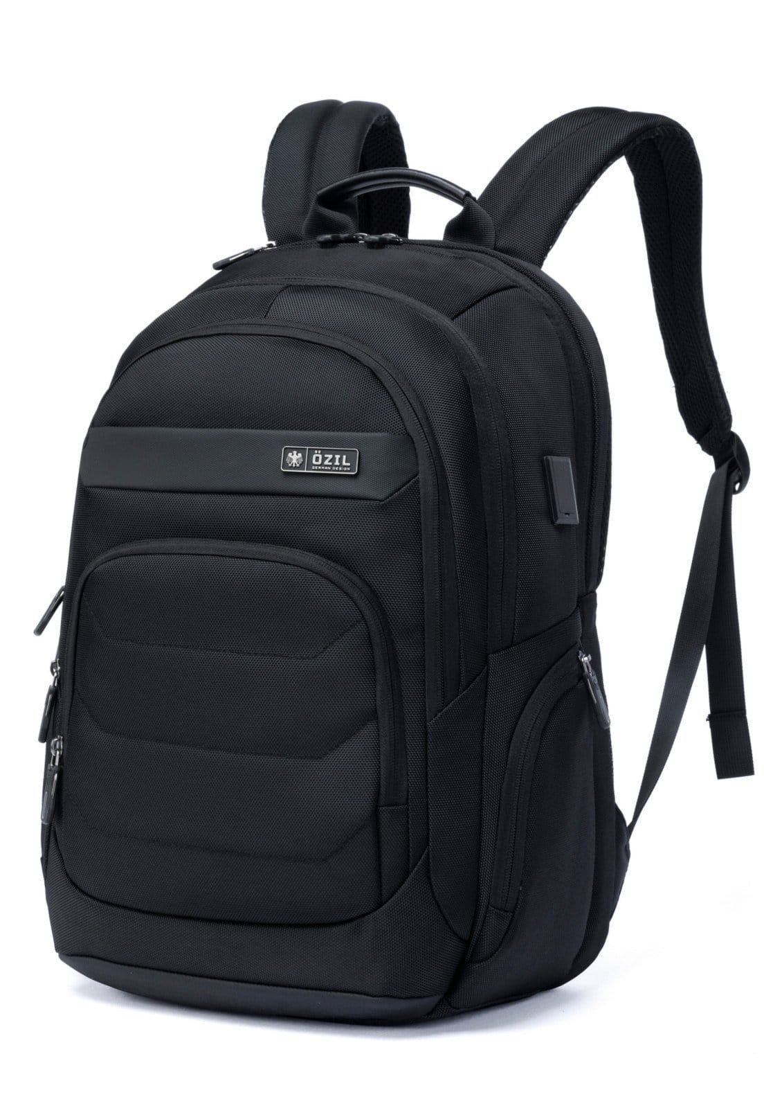 Vista 2 Mochila Esportiva Bolsa Passeio Viagem Espaçosa Resistente Moderna Ozil preto