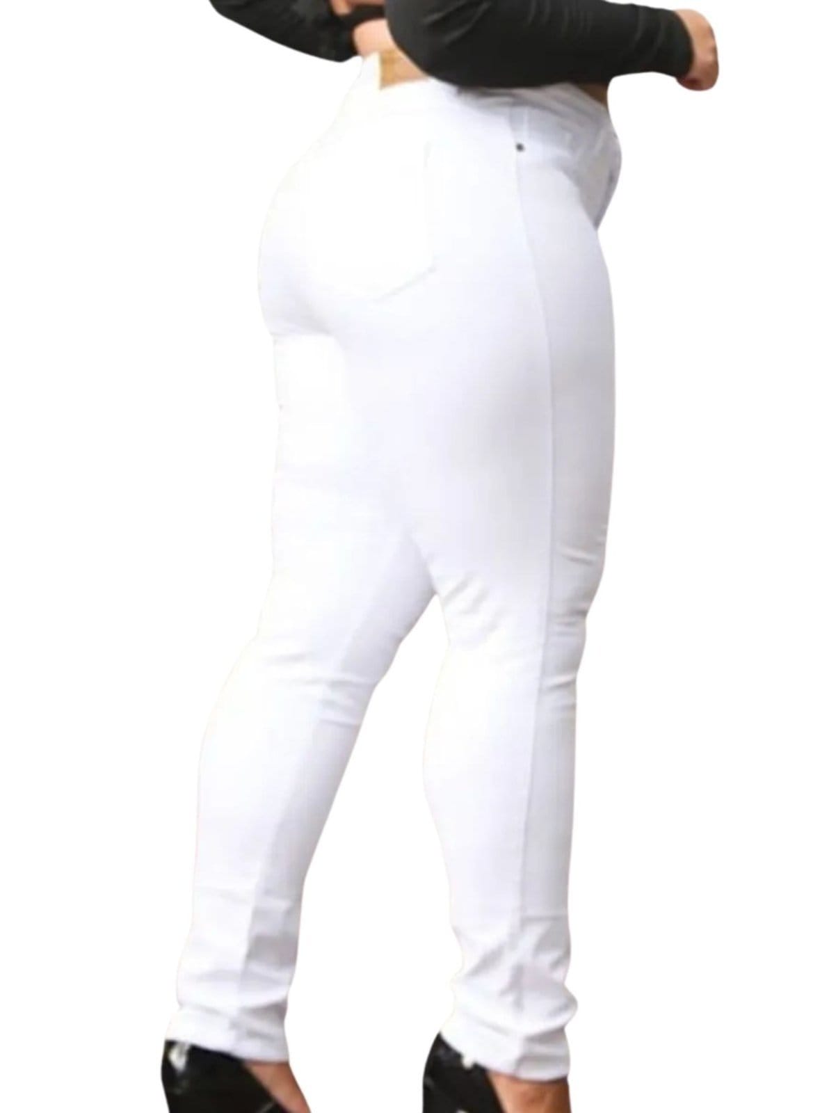 Vista 2 Calça Sarja Feminina Alleppo Jeans Agatha Alleppo Jeans branco