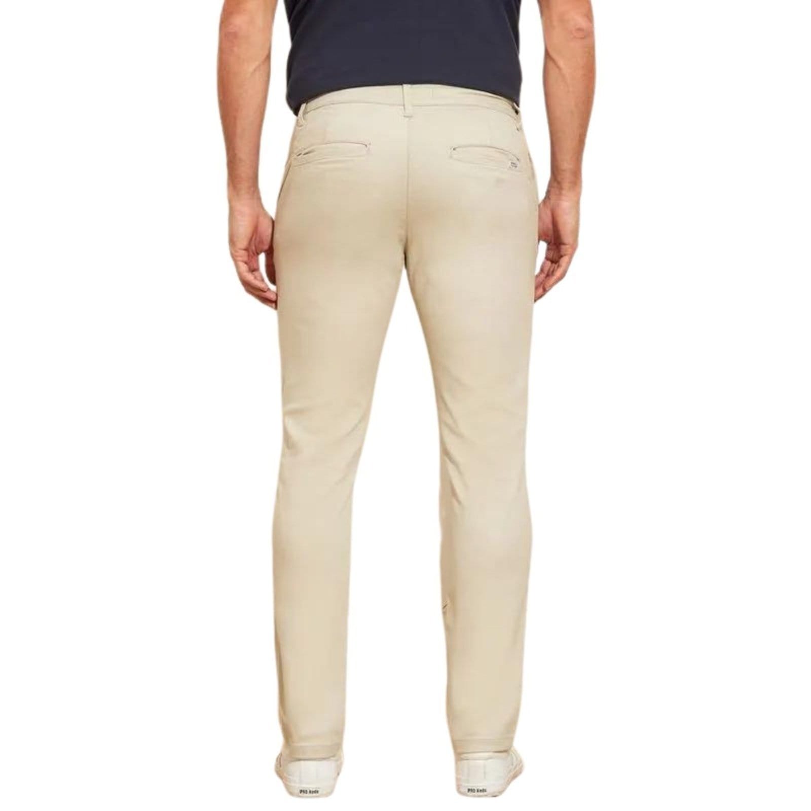 Kit 2 Calças FMF de Sarja Chino Com Bolso Traseiro Embutido Alfaiataria Skinny Militar e Areia