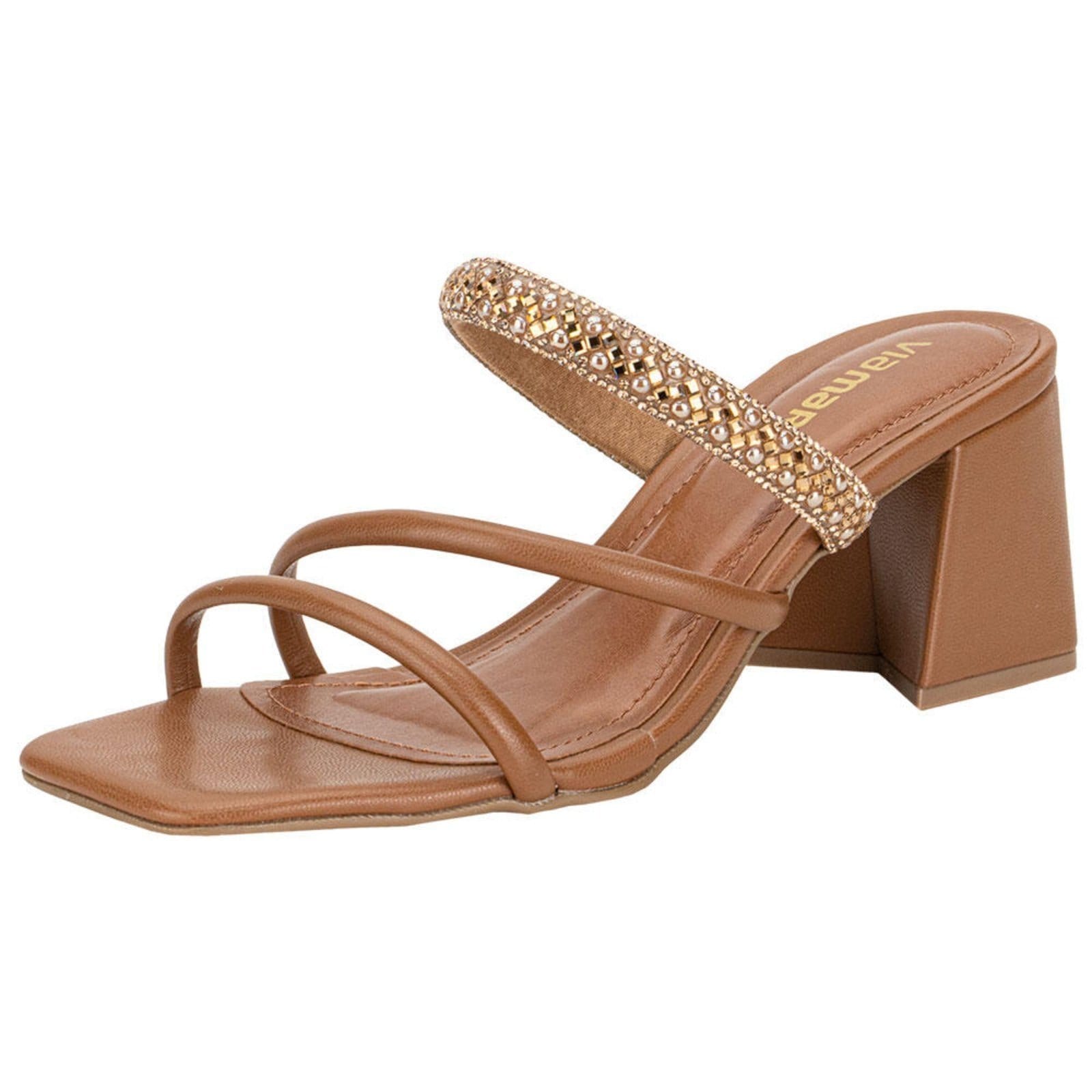 Tamanco Feminino Salto Grosso Via Marte 100021 5831021