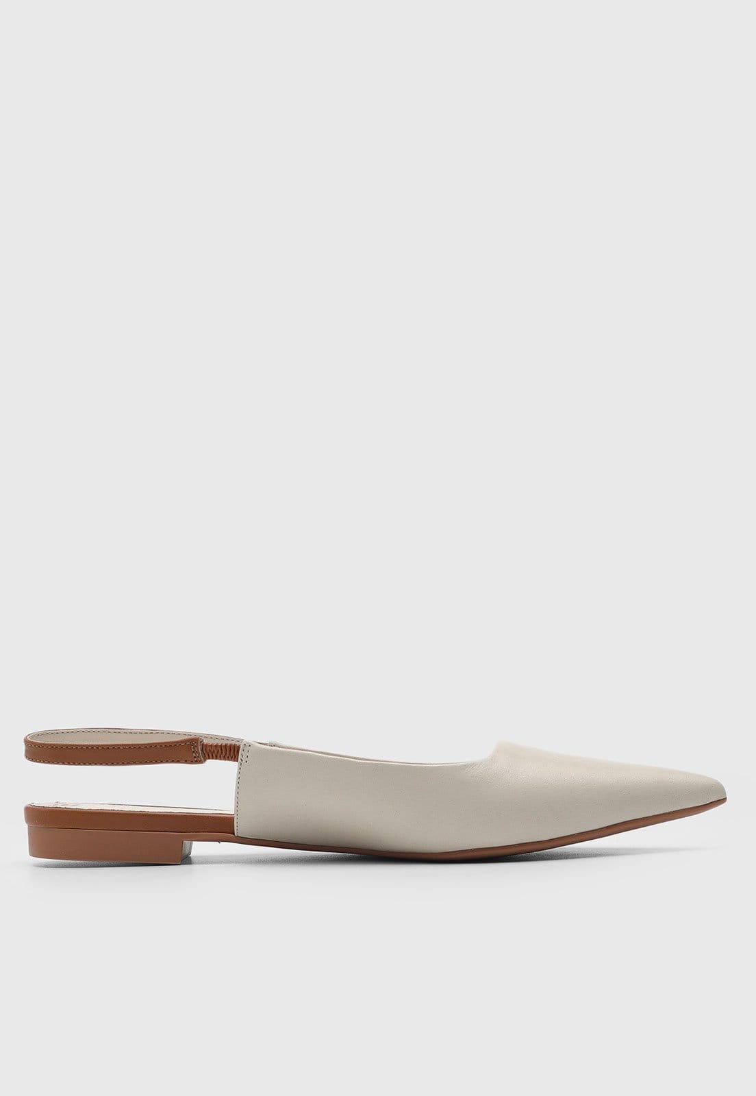 Vista 2 Sapatilha Feminina Santa Lolla Bico Fino Off-White Santa Lolla off-white white