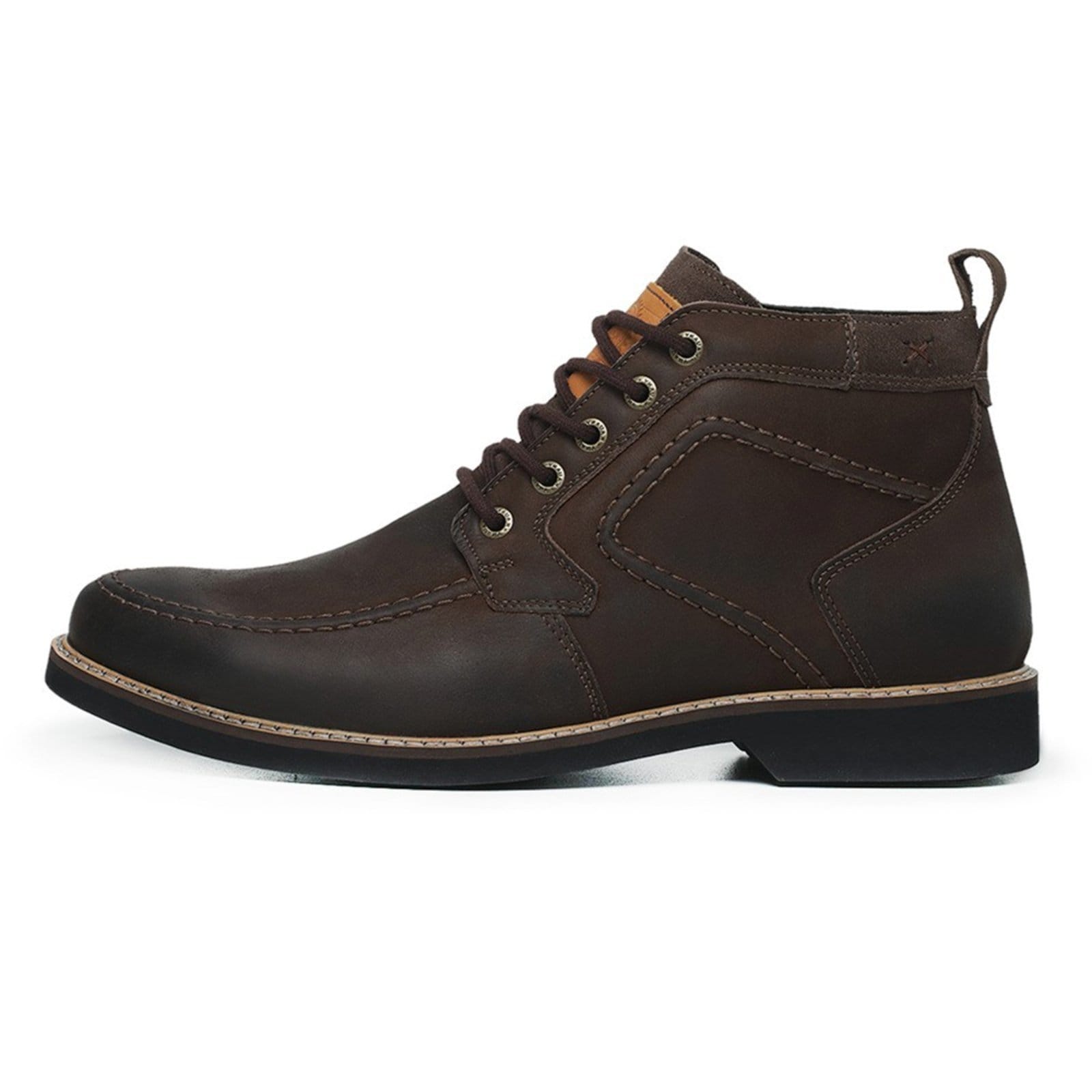 Vista 2 Bota Masculina tipo Coturno de Couro, modelo 8100 ankle boot ULTIMAS UNIDADES COMPRE JÁ! Mister Couros cinza