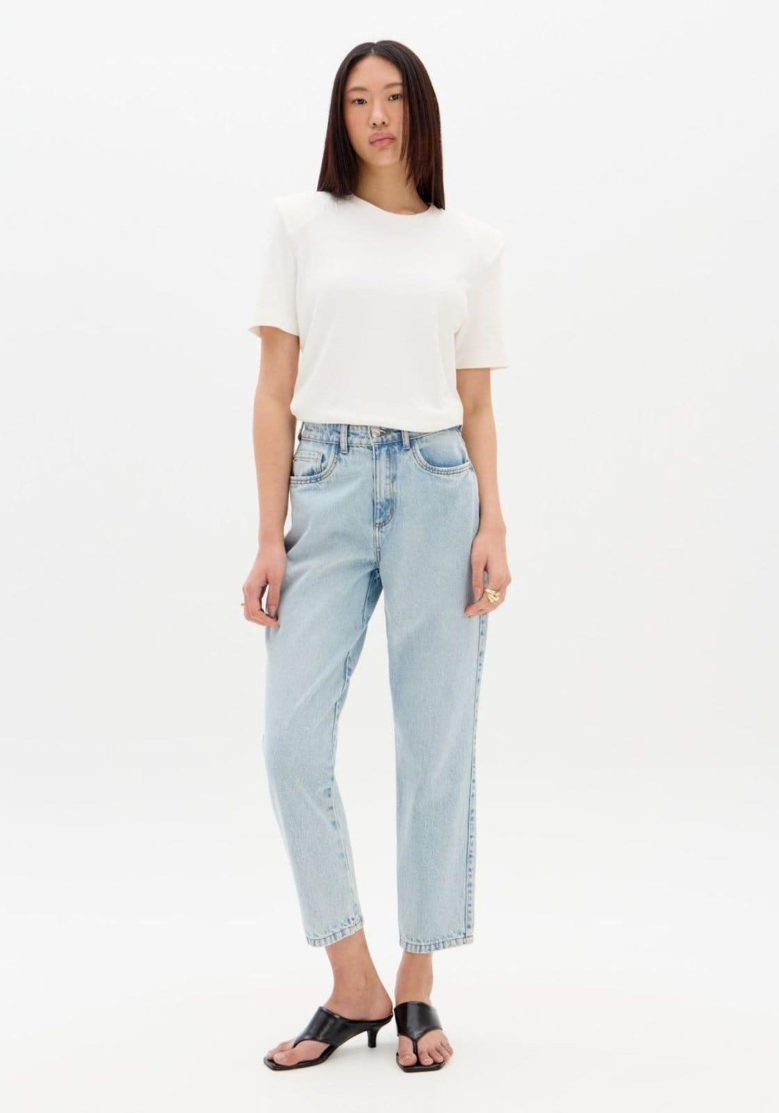 Calça Jeans Mom Cintura Alta