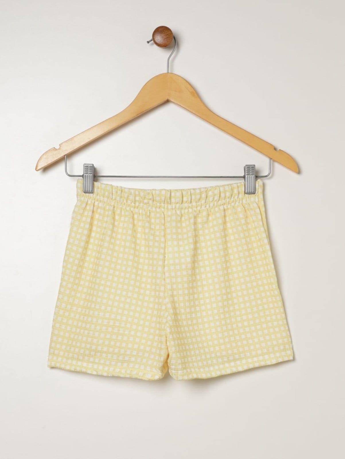 Vista 2 Infantil - Short Saia Xadrez Vels Juvenil Para Menina Vels amarelo