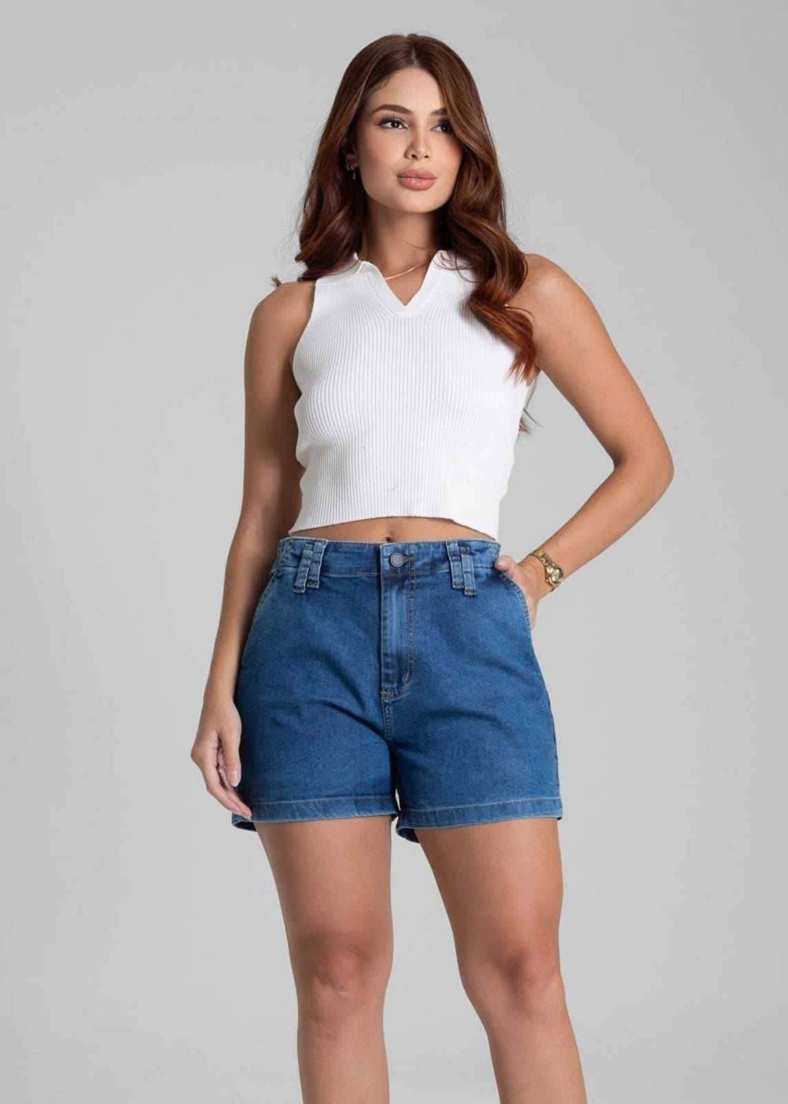 Vista 2 Shorts Jeans Sawary - 281949 Sawary azul