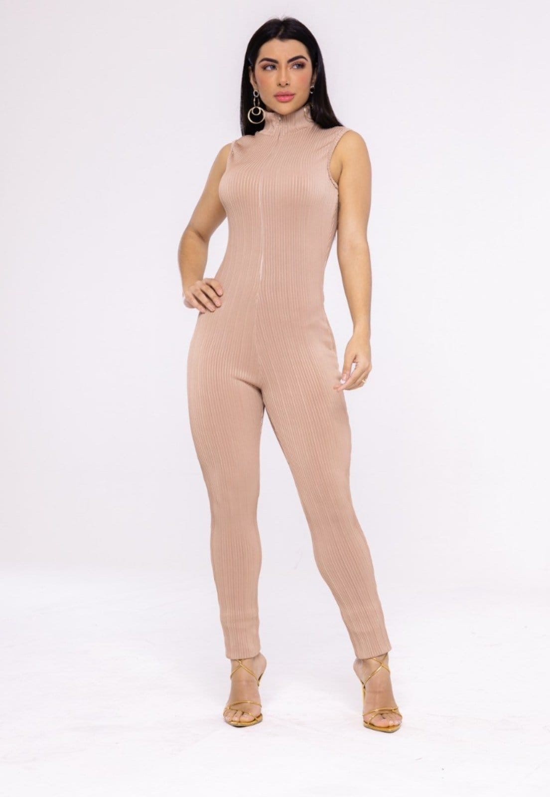 Macacão Virginía Regata Canelado 3d