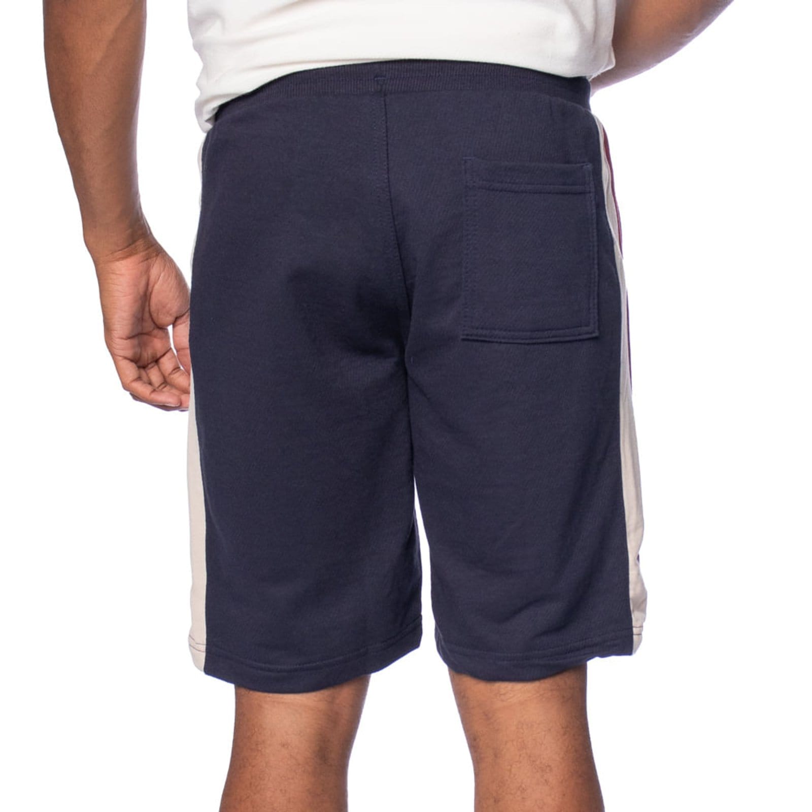 Vista 2 Bermuda Masculina Gangster Moletom Listras Marinho/Cinza Gangster azul marinho